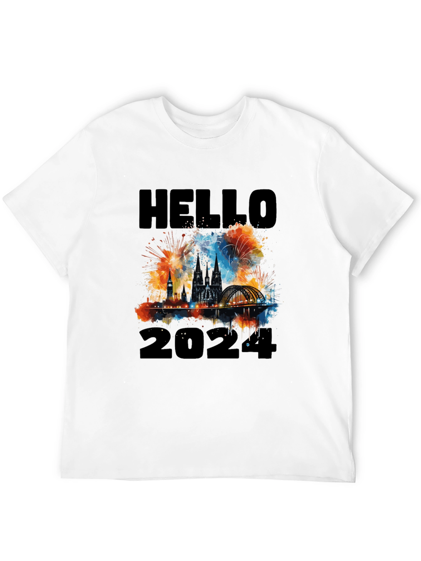 Hello 2024 Cologne Fireworks T-Shirt
