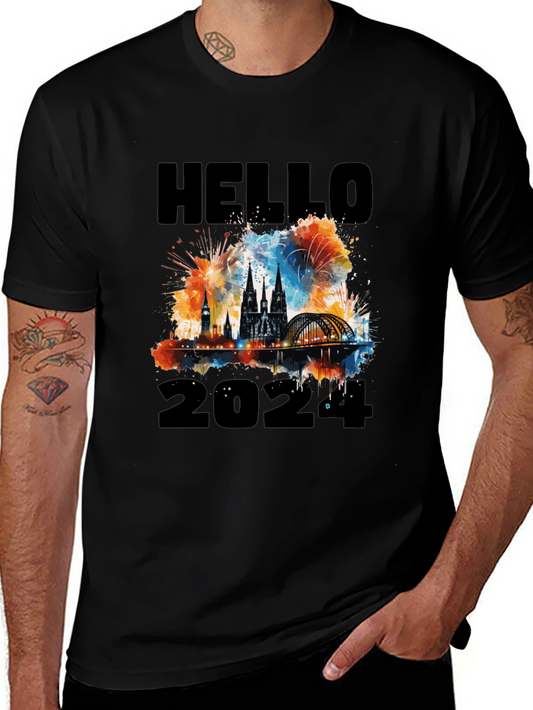 Hello 2024 Cologne Fireworks T-Shirt