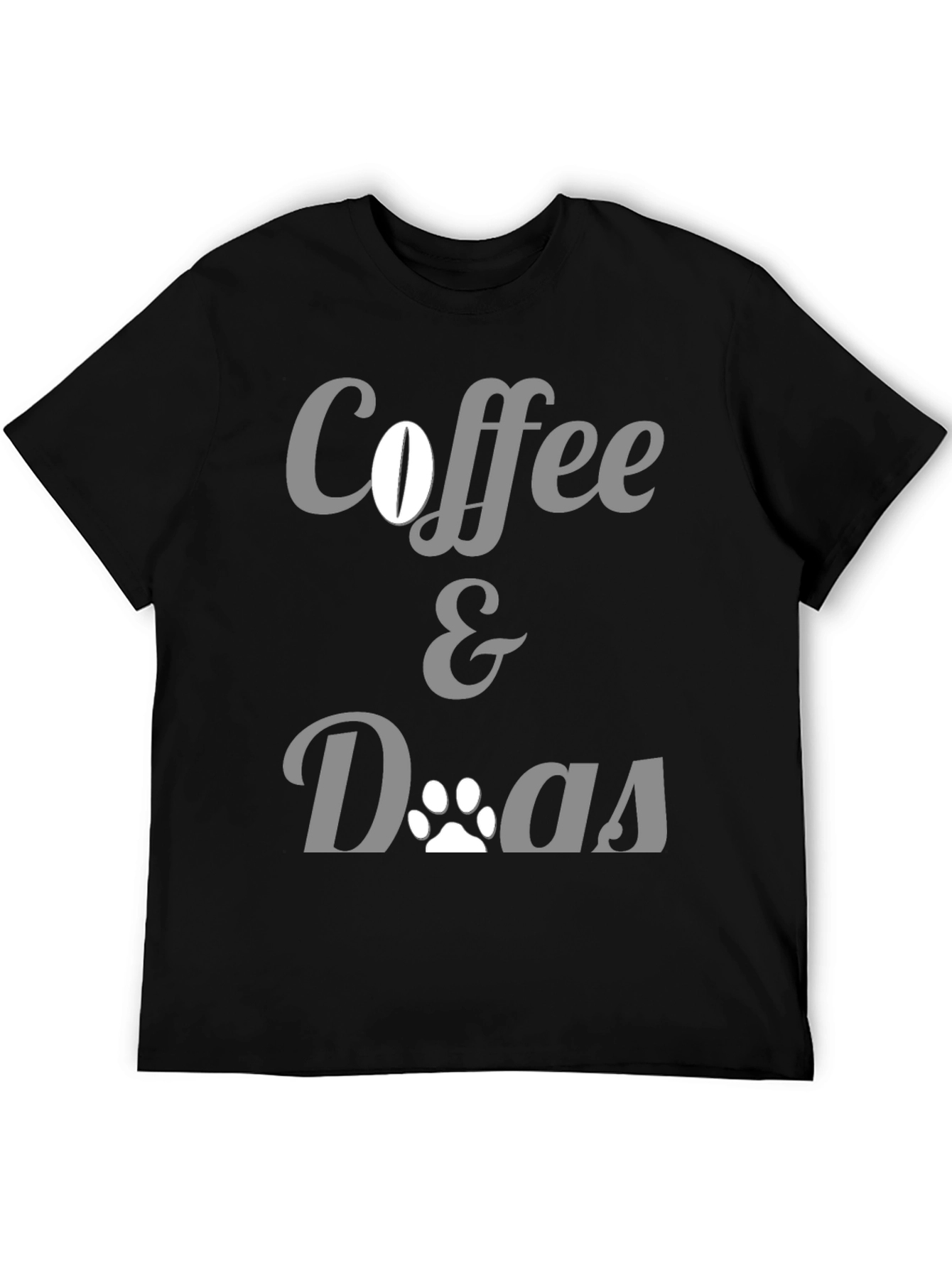 Coffee & Dogs Graphic Tee - Unisex Black T-Shirt