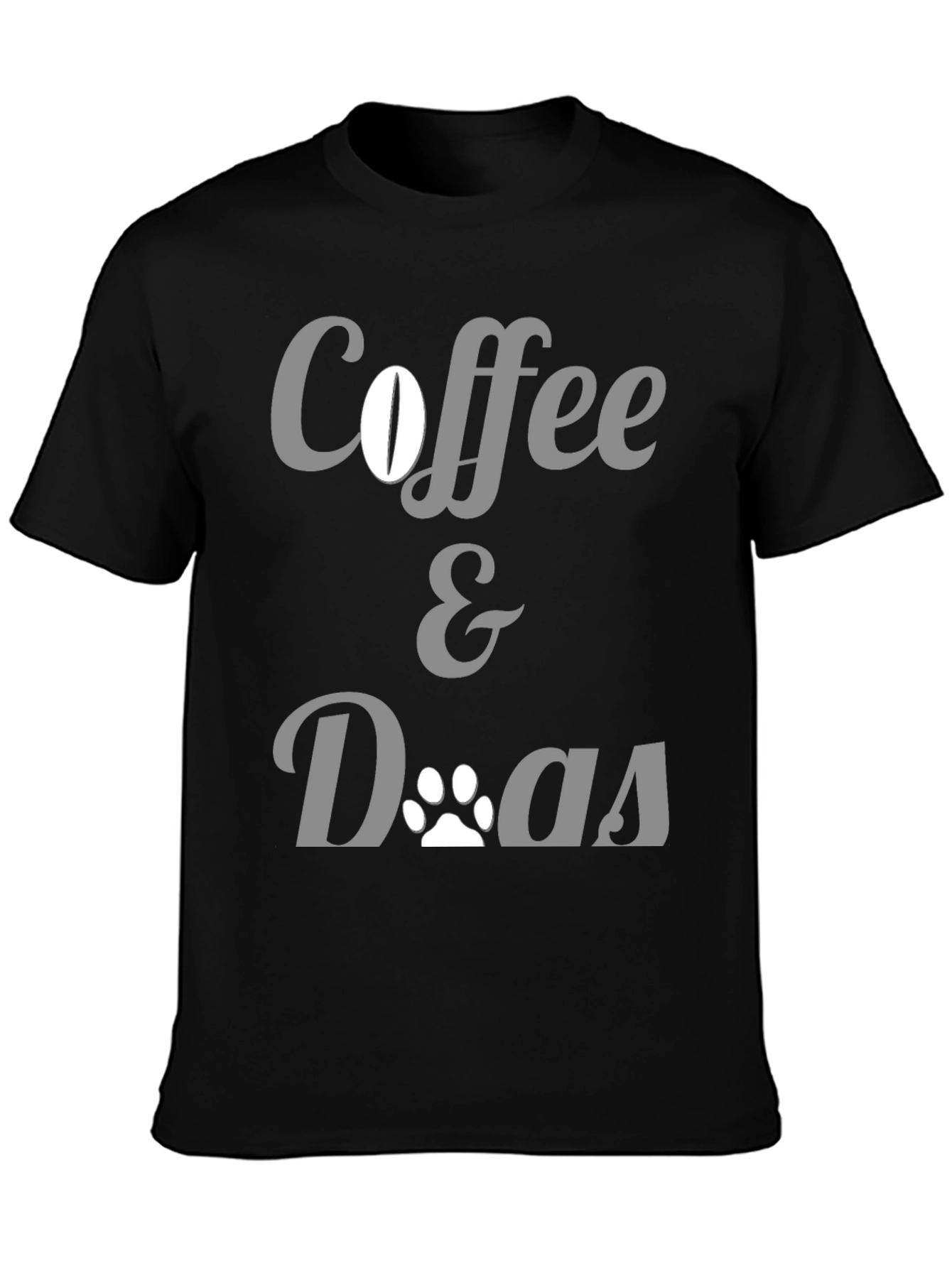 Coffee & Dogs Graphic Tee - Unisex Black T-Shirt