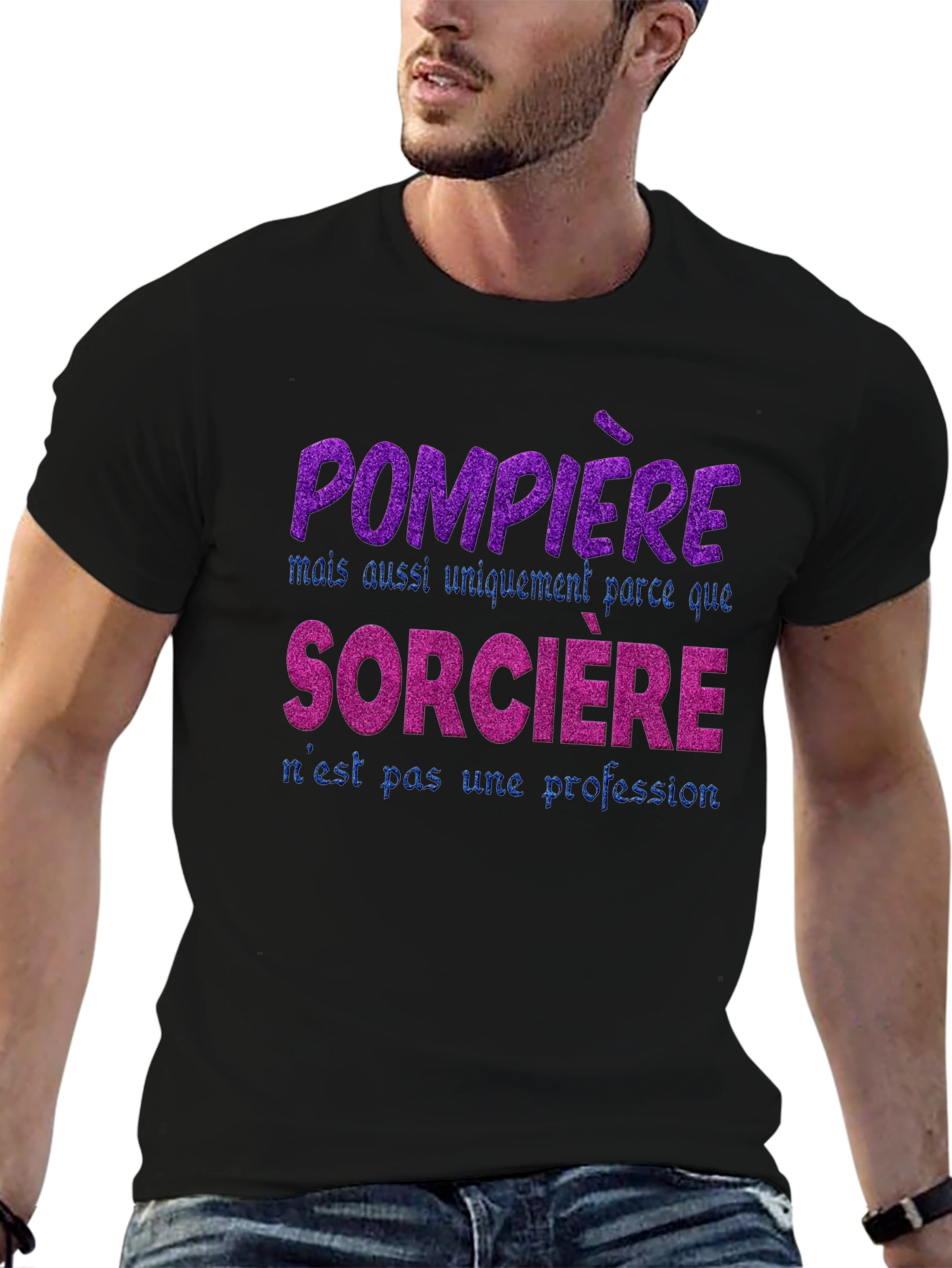 Firefighter Witch T-Shirt - French Slogan Tee