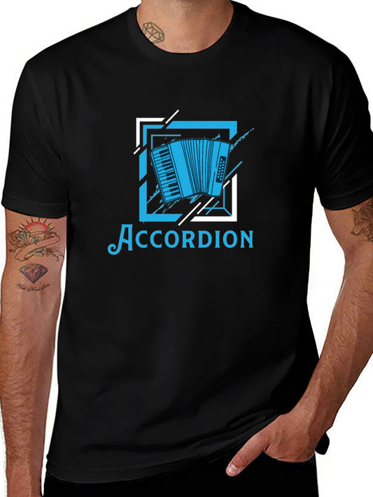 Accordion Graphic Tee - Musicians Black T-Shirt