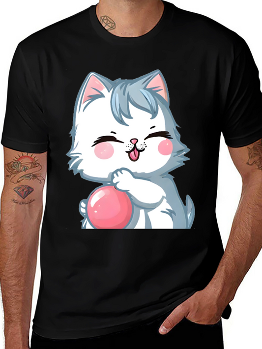 Cartoon Cat Bubble T-Shirt