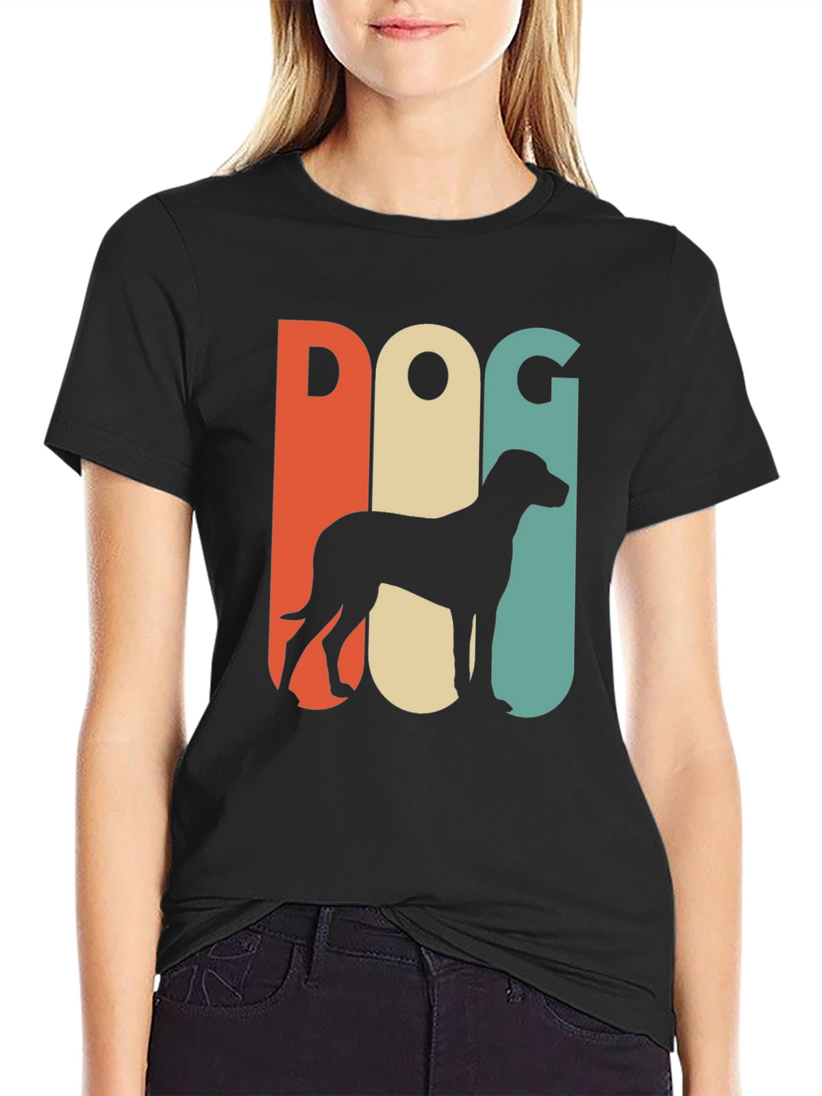 Retro Dog Silhouette Graphic Tee