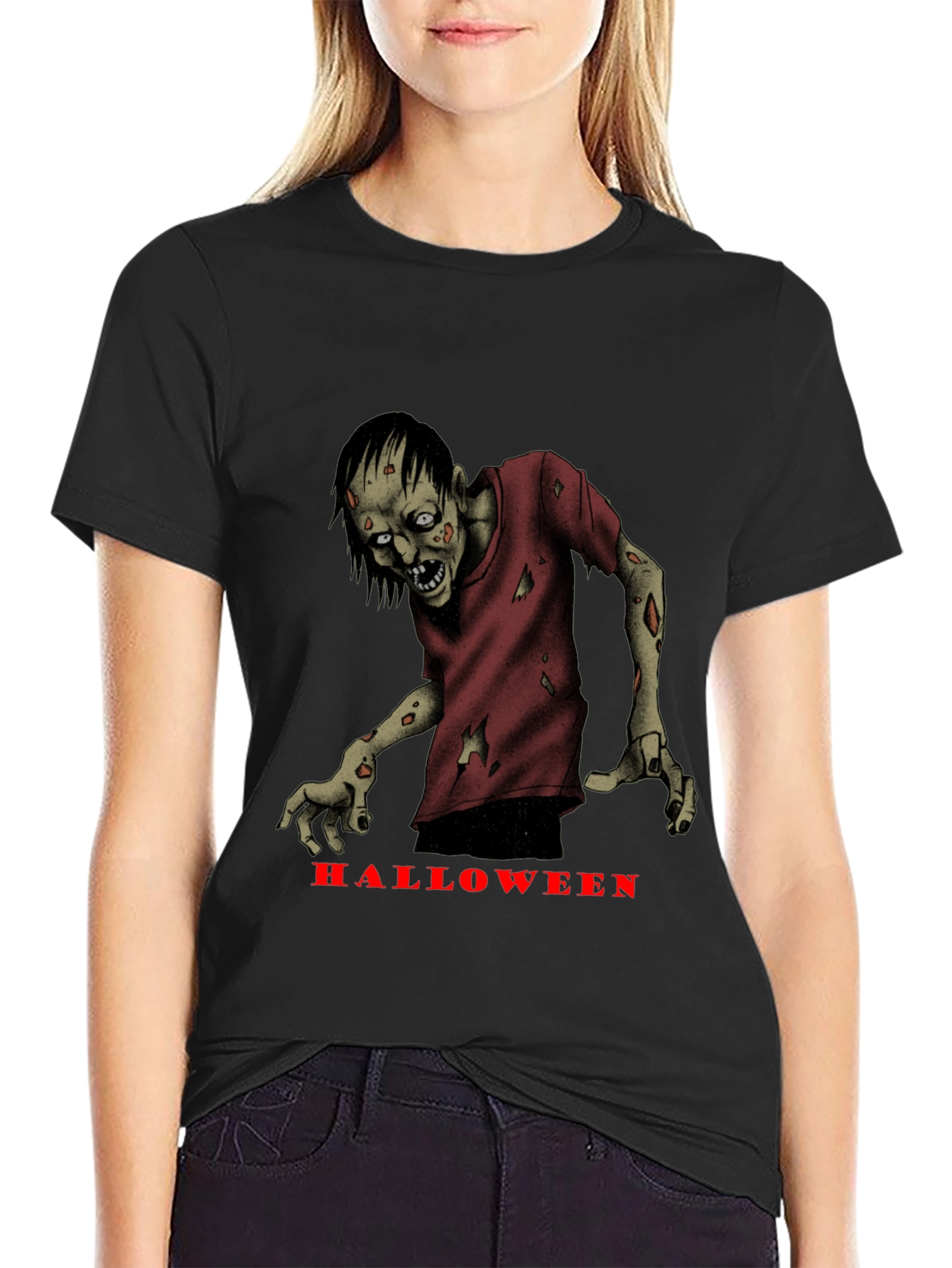 Halloween Zombie Graphic T-Shirt