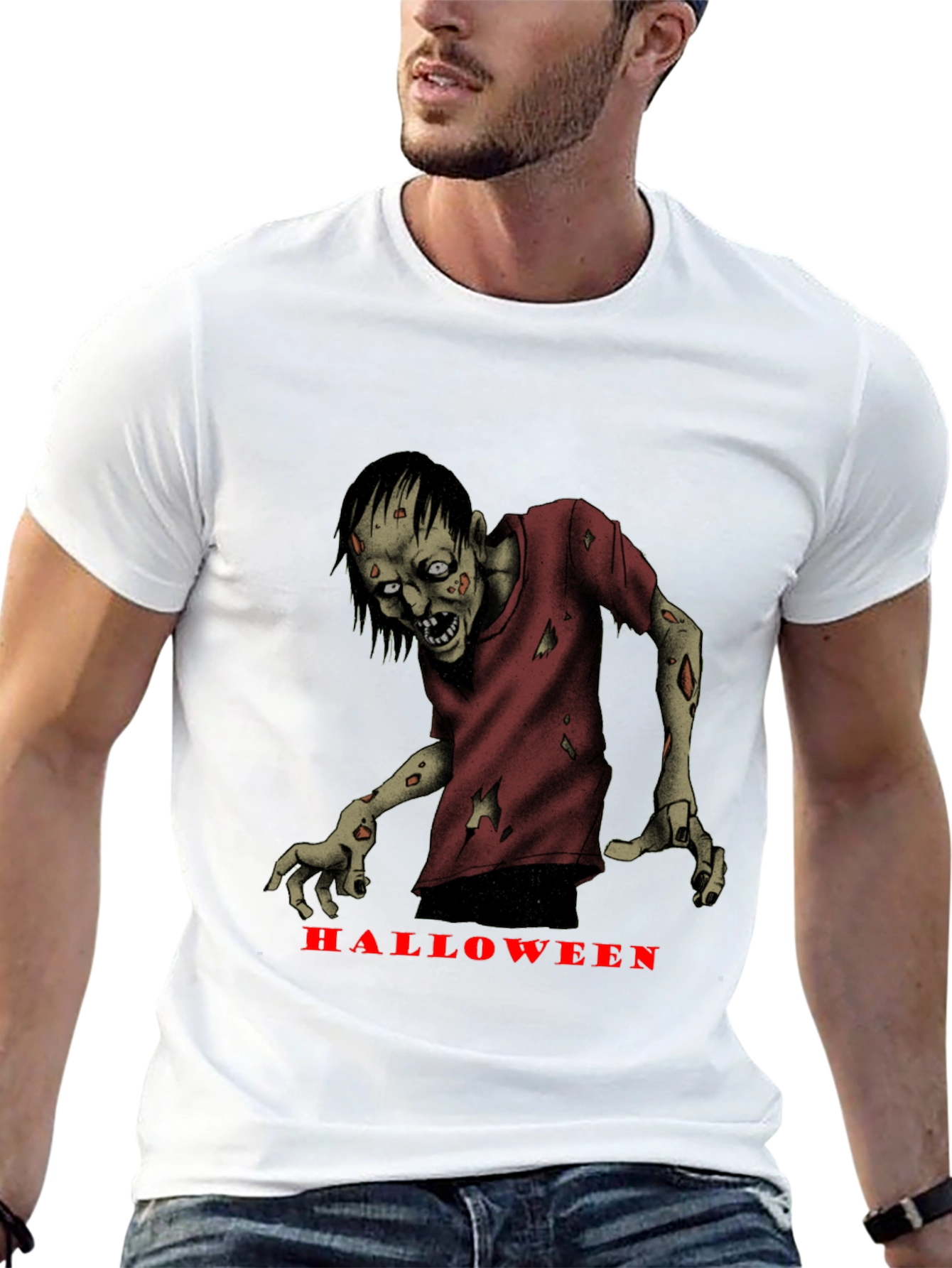 Halloween Zombie Graphic T-Shirt