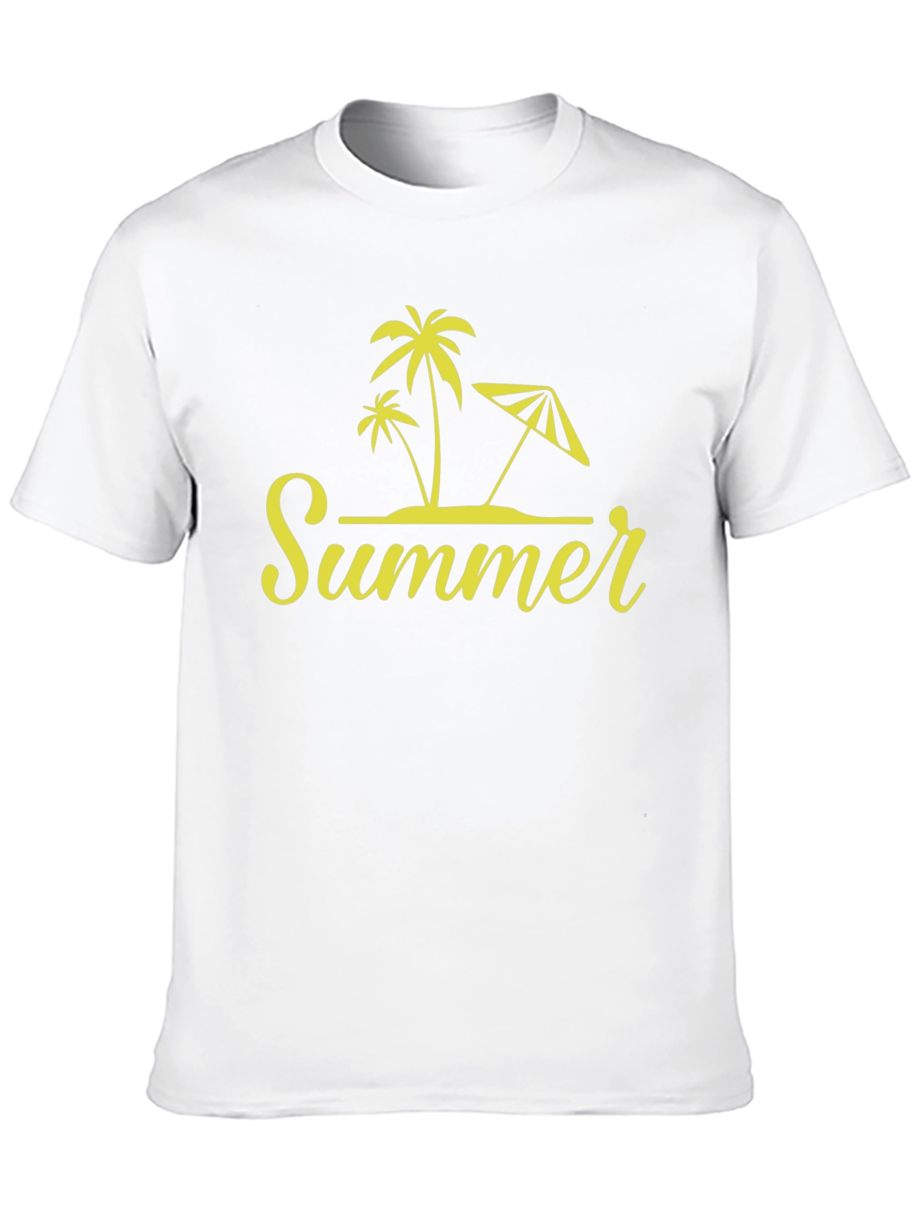 Summer Vibes Black T-Shirt Palm Tree Design