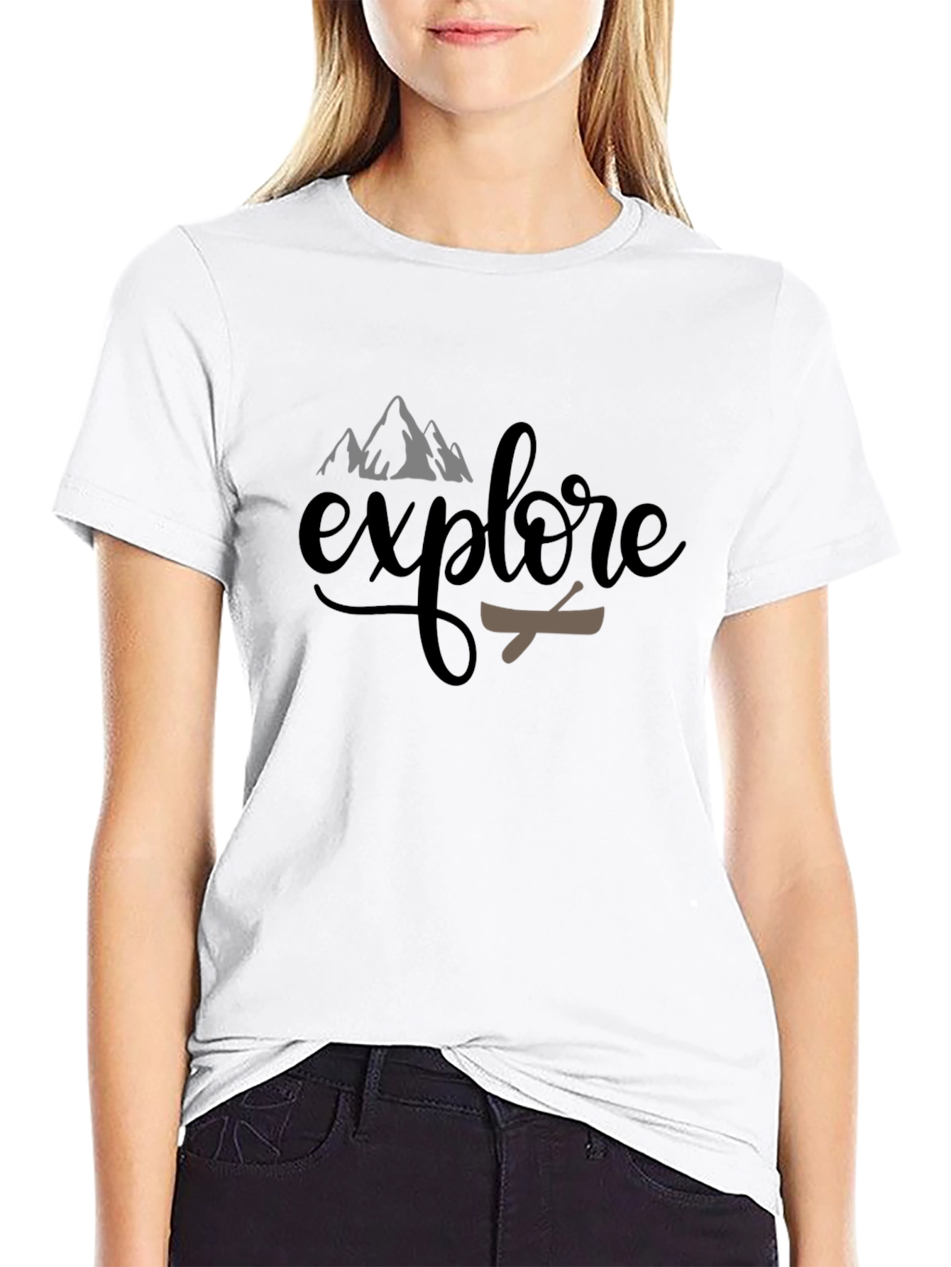 Explore Adventure T-Shirt - Black Cotton Tee