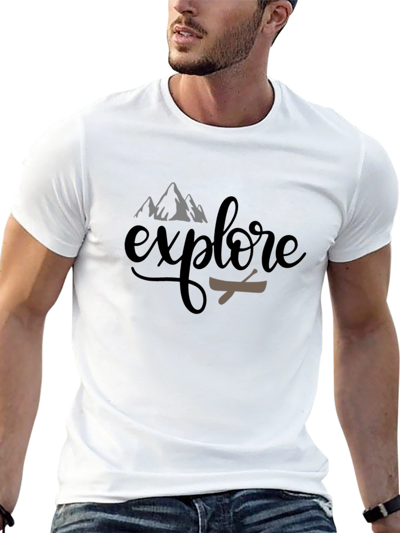 Explore Adventure T-Shirt - Black Cotton Tee
