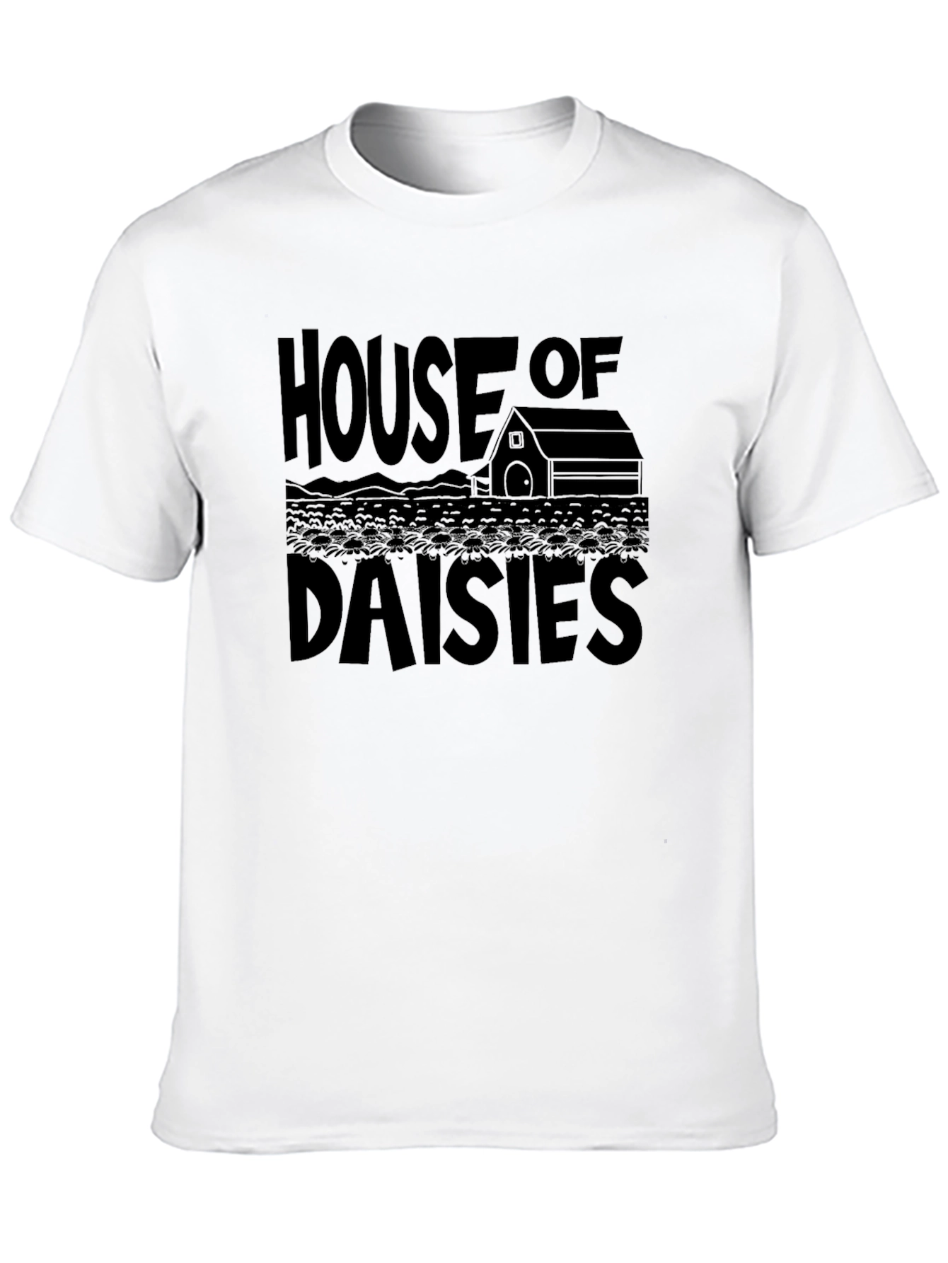 House of Daisies Graphic Tee - Black Unisex T-Shirt