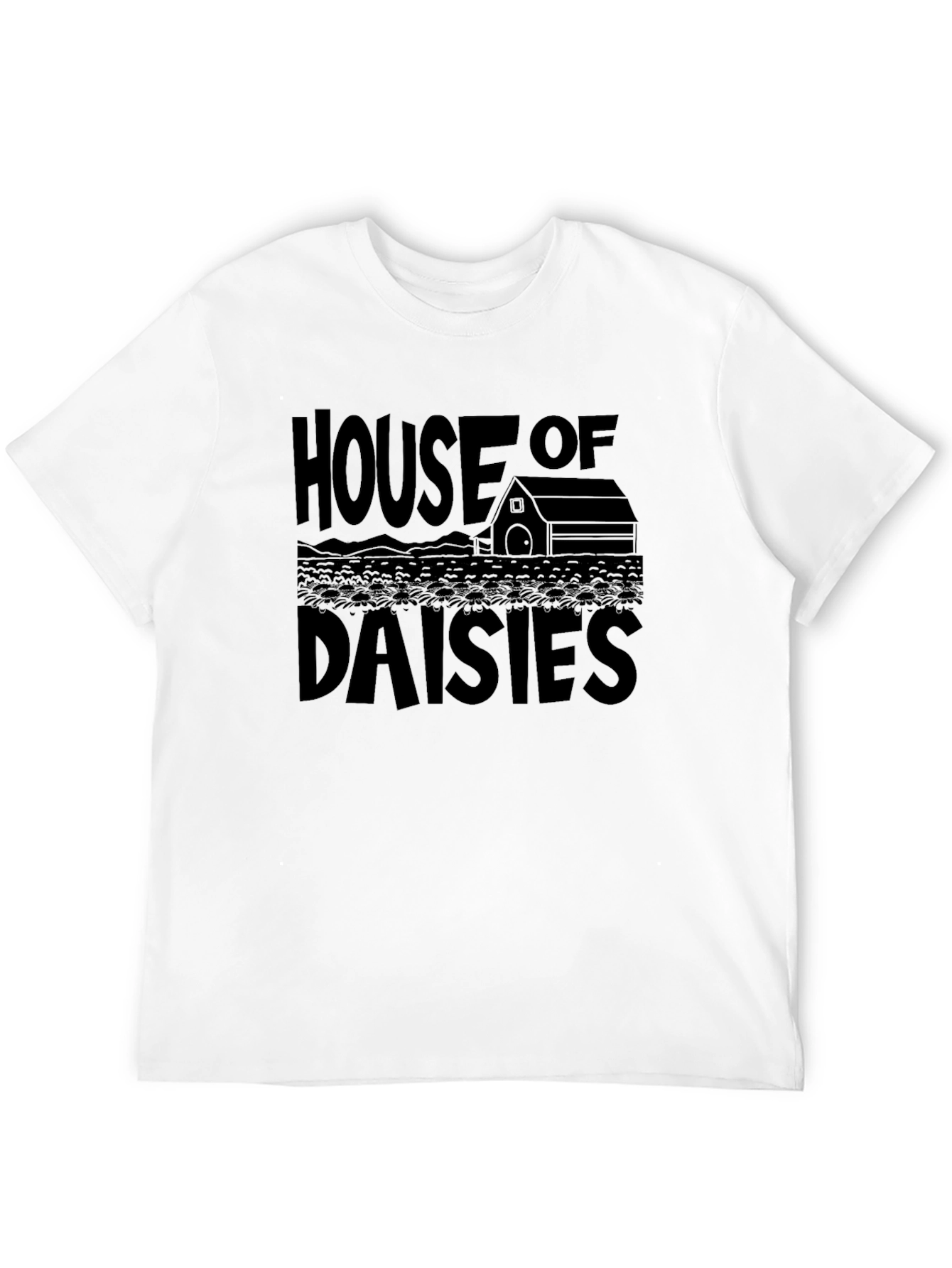 House of Daisies Graphic Tee - Black Unisex T-Shirt
