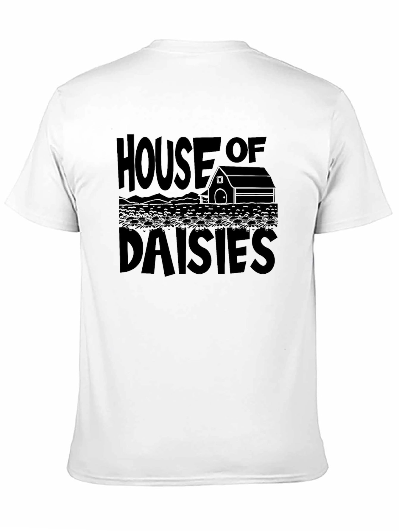 House of Daisies Graphic Tee - Black Unisex T-Shirt