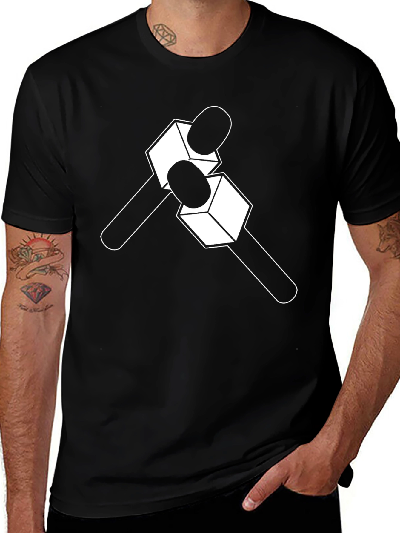 Interview Microphone Graphic Tee - Black