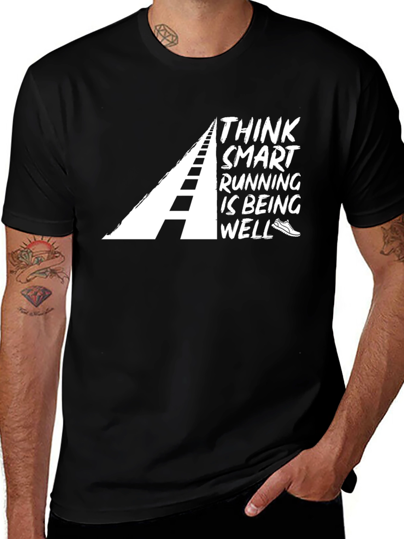 Think Smart Running T-Shirt - Black