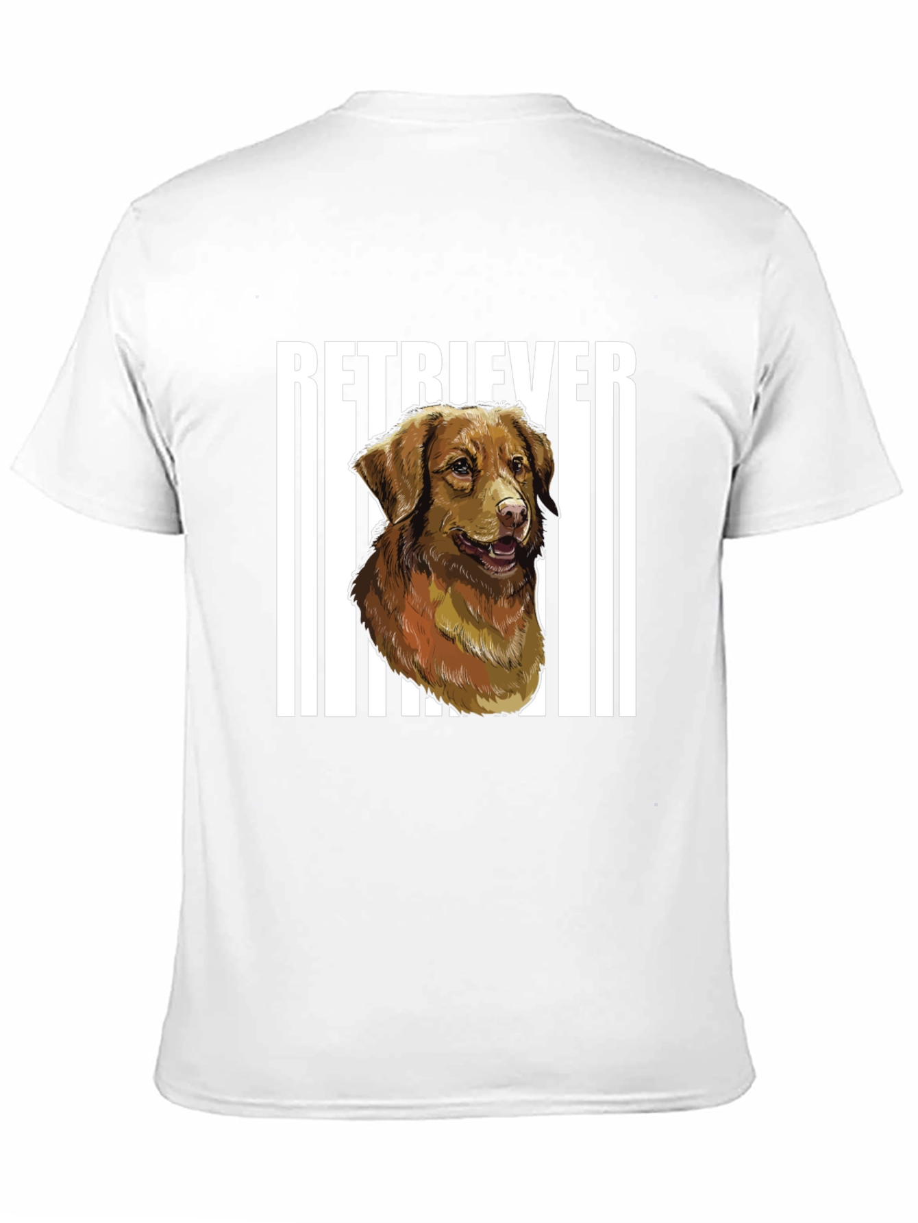 Retriever Dog Graphic Black T-Shirt