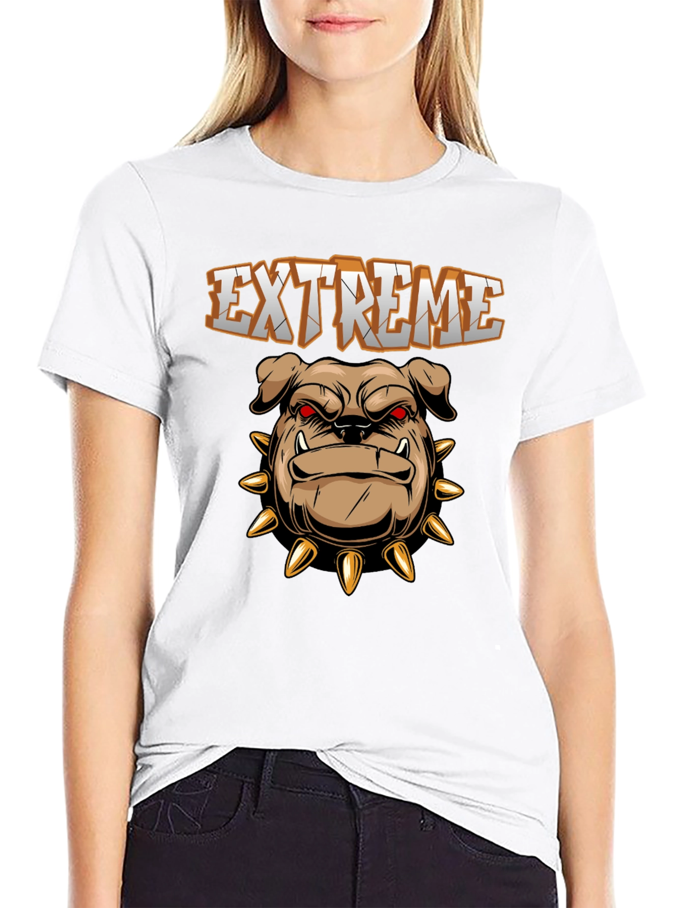 Extreme Bulldog Graphic Tee - Black Cotton Shirt