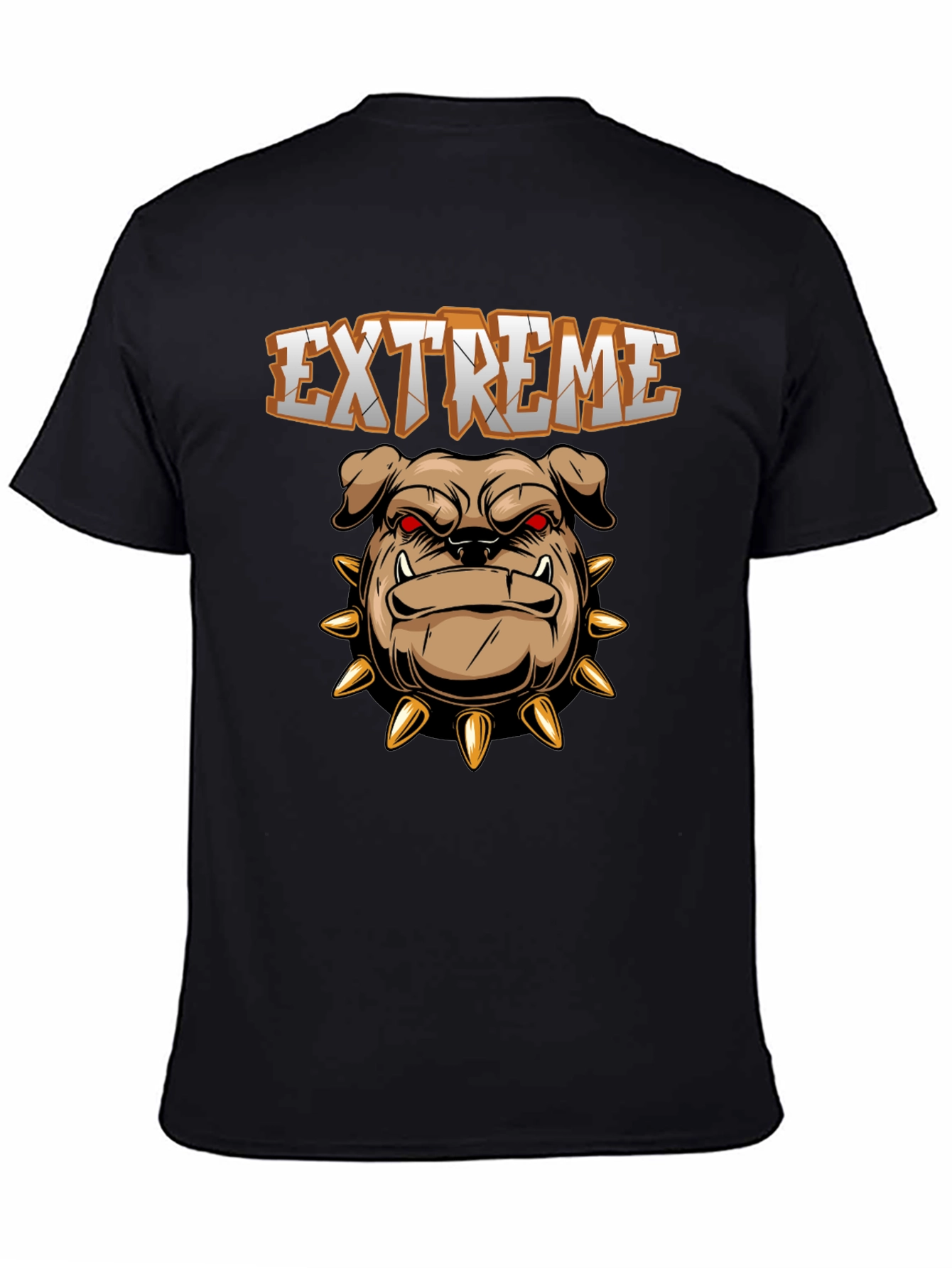 Extreme Bulldog Graphic Tee - Black Cotton Shirt