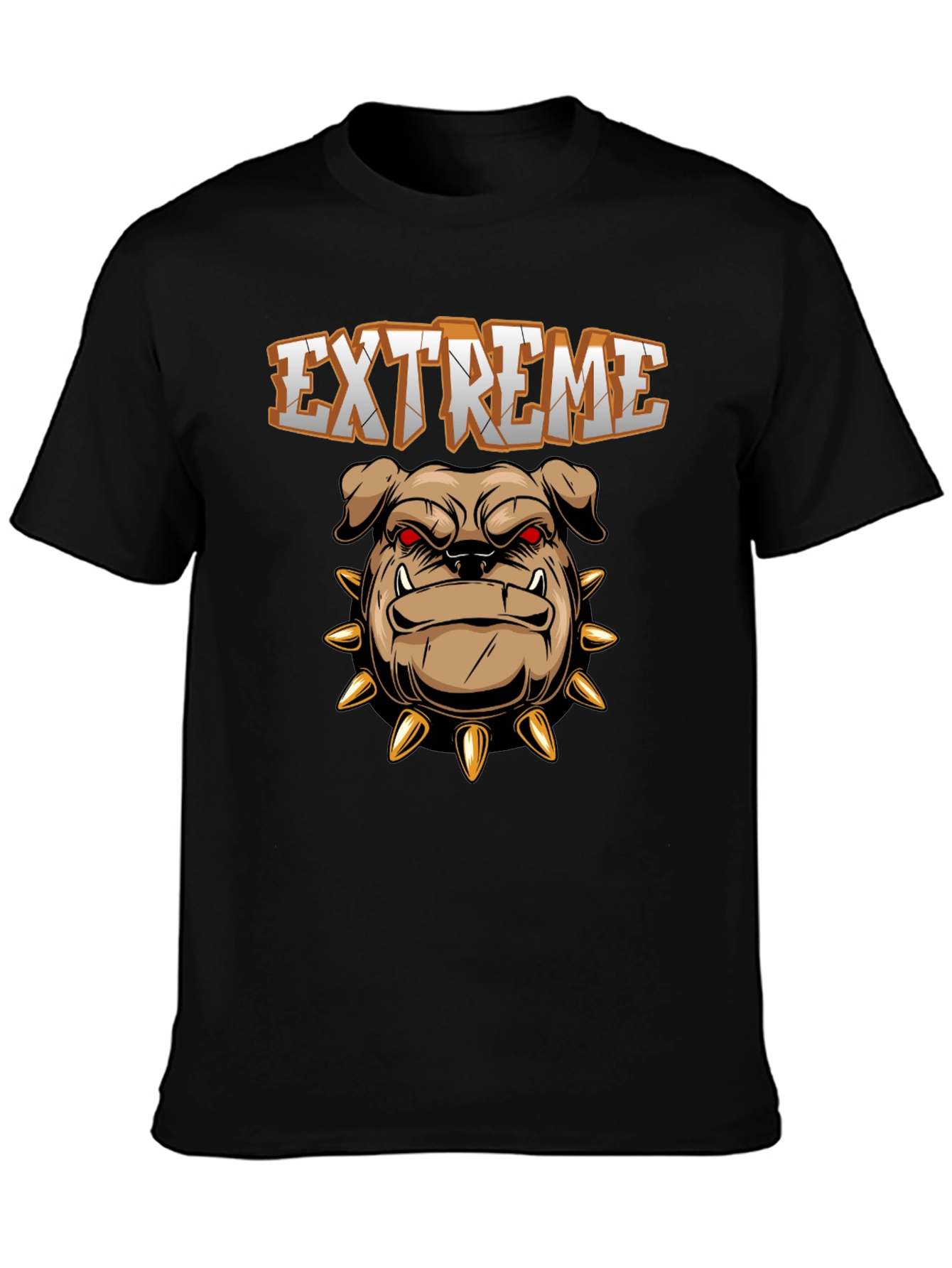 Extreme Bulldog Graphic Tee - Black Cotton Shirt