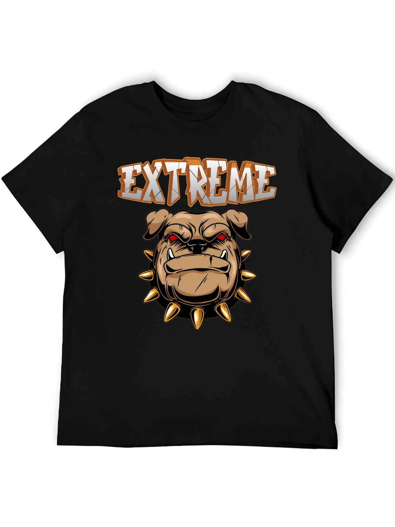 Extreme Bulldog Graphic Tee - Black Cotton Shirt