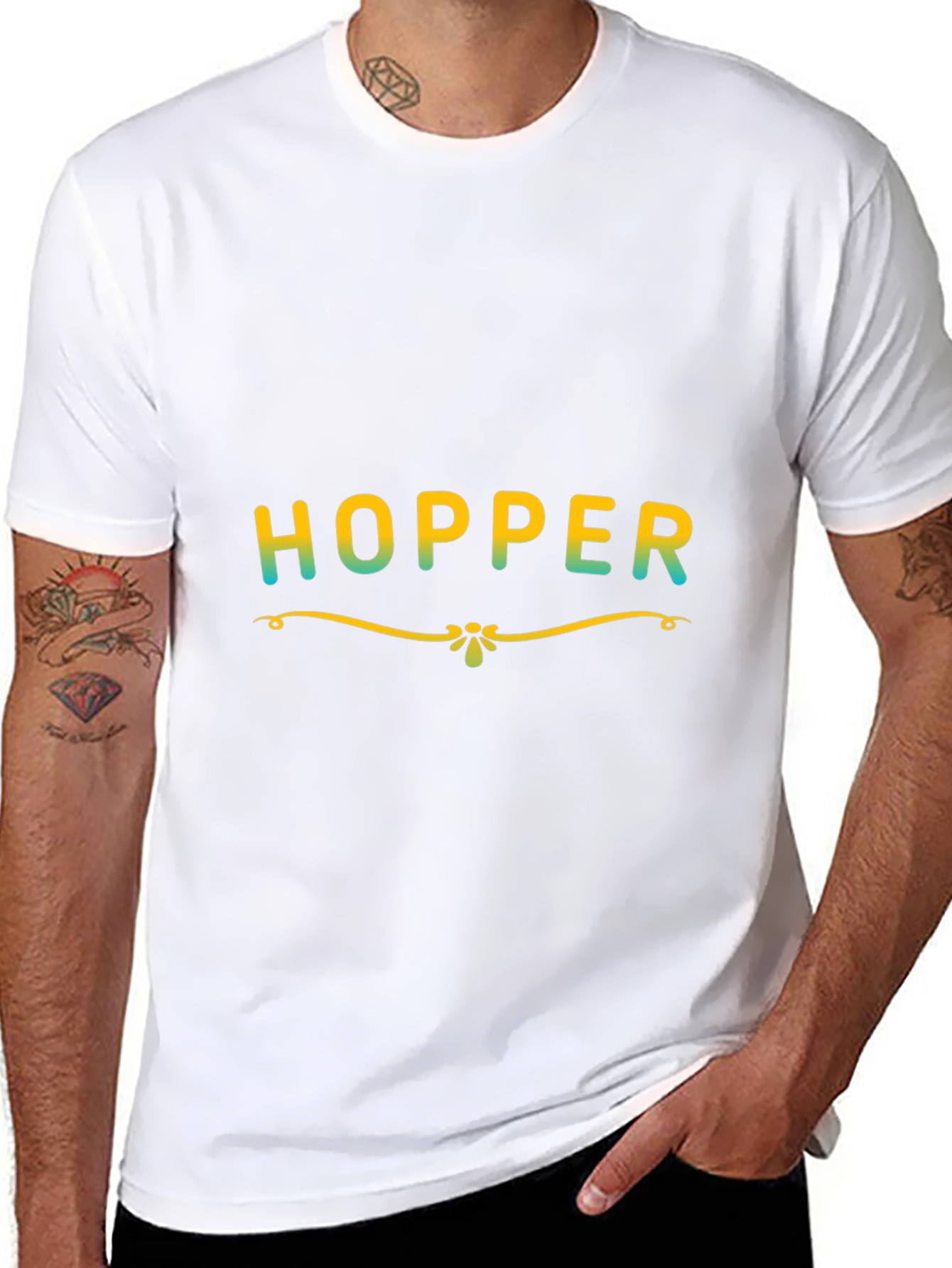 Hopper Graphic Print Black T-Shirt