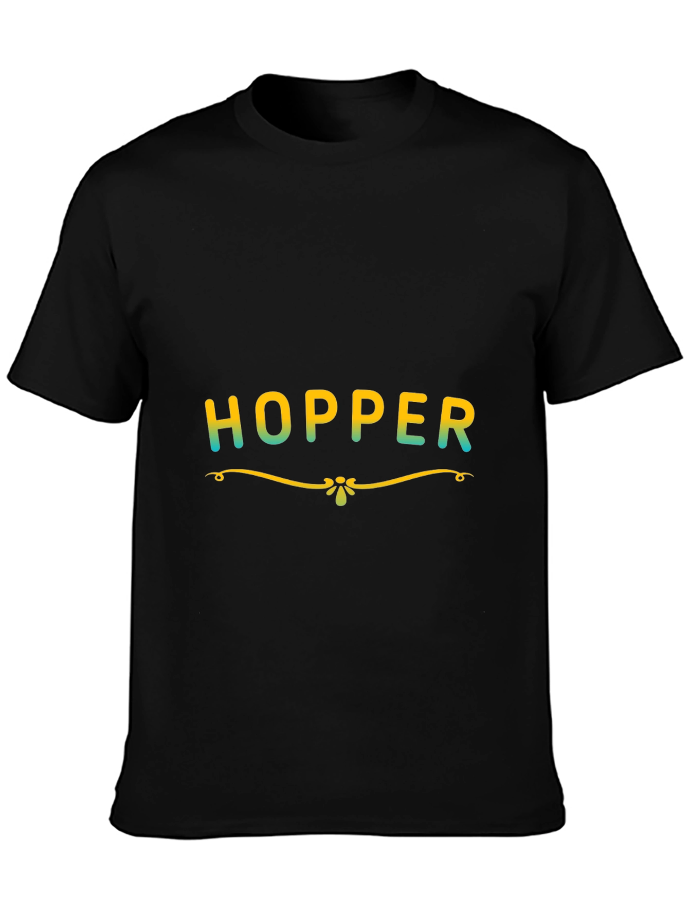 Hopper Graphic Print Black T-Shirt