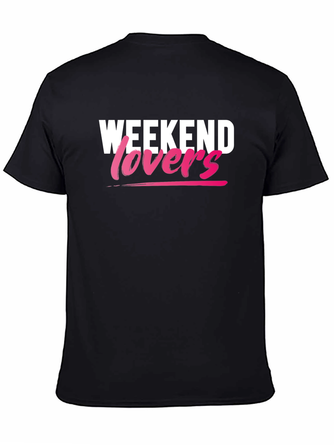 Weekend Lovers Graphic T-Shirt - Black