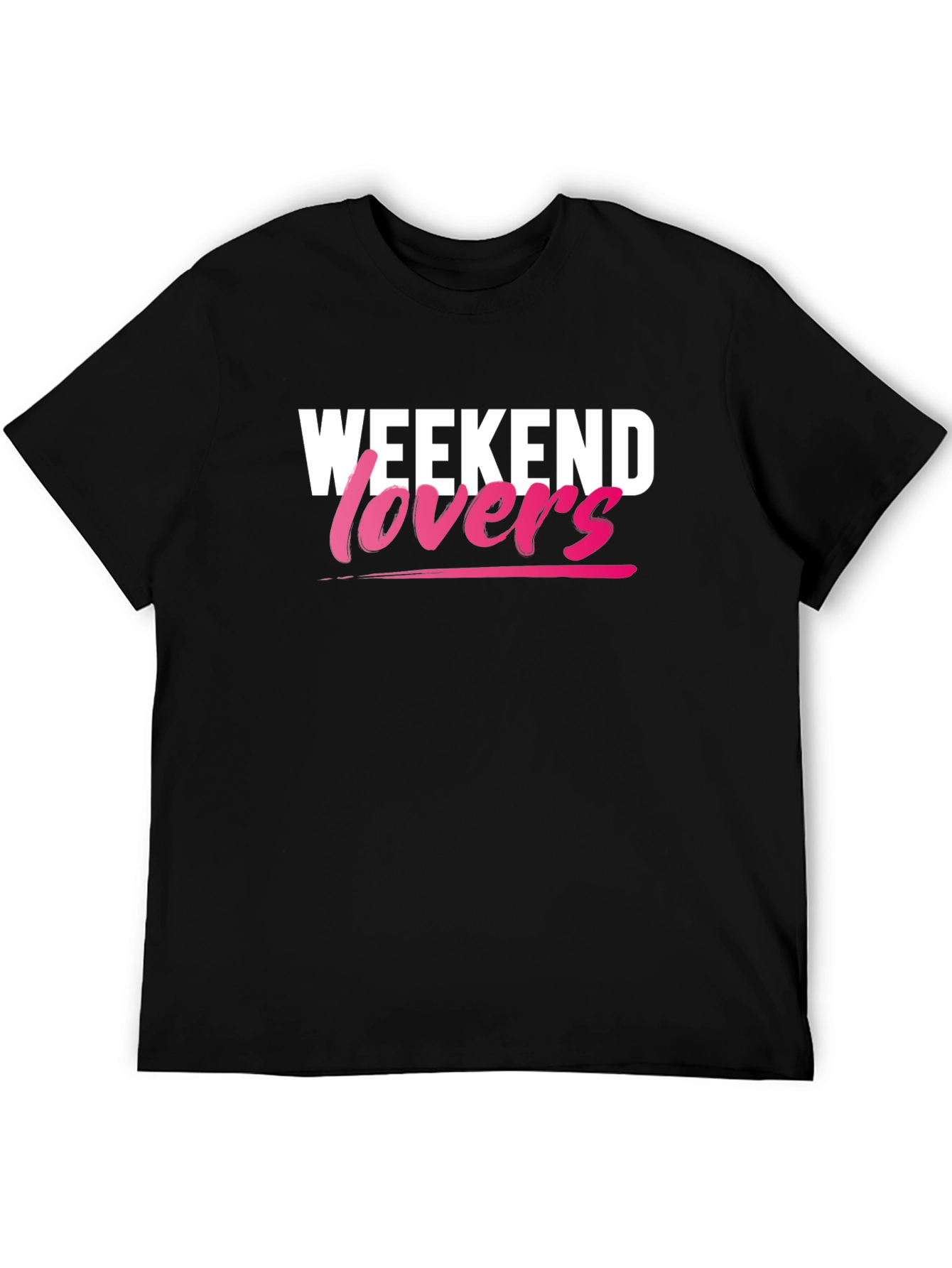Weekend Lovers Graphic T-Shirt - Black