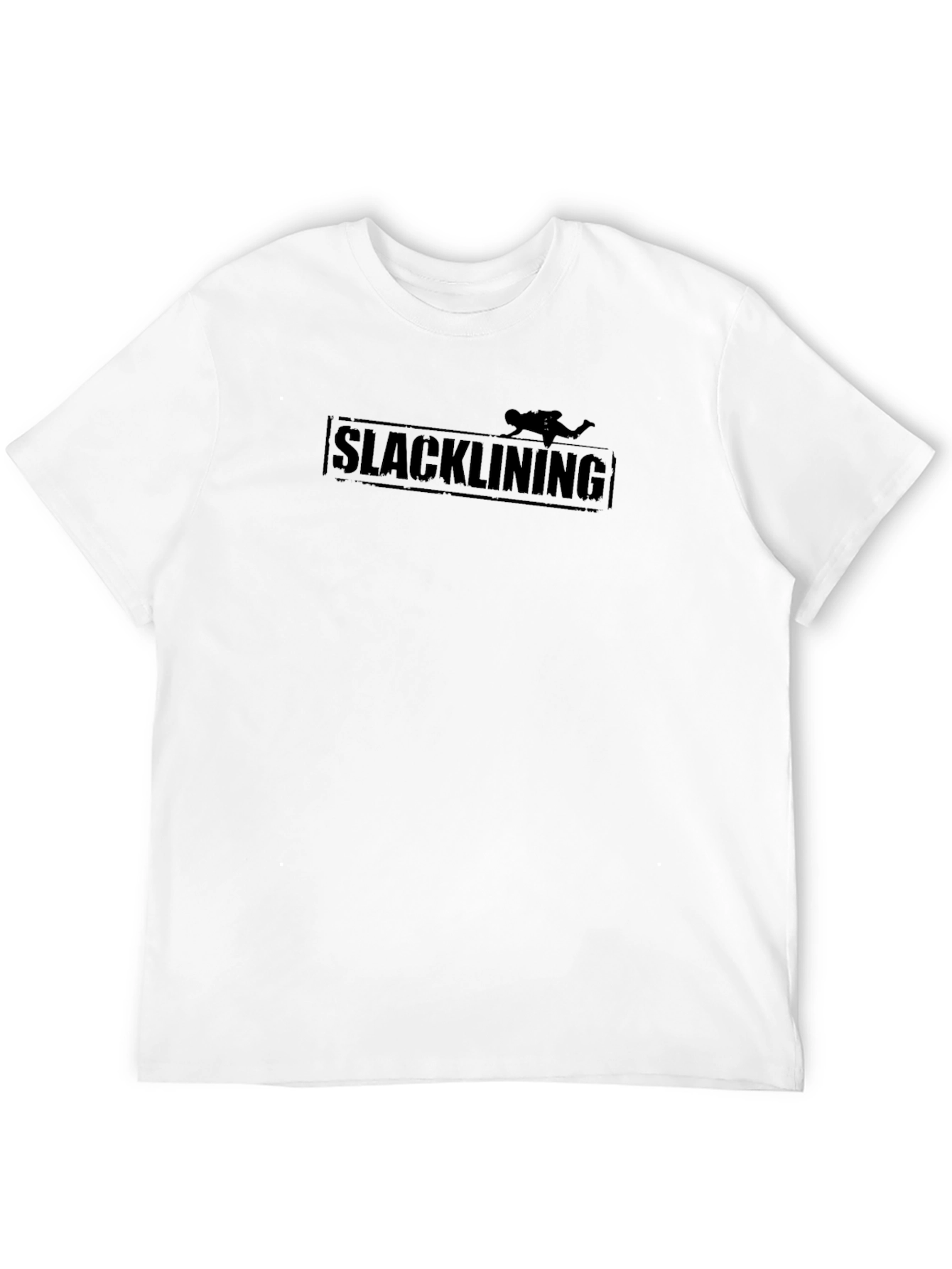 Slacklining Black Graphic Tee - Active Lifestyle Shirt