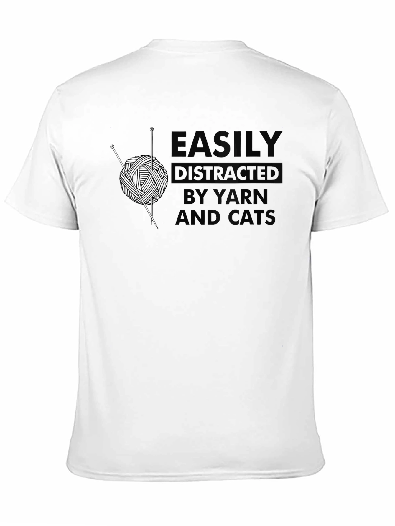 Easily Distracted By Yarn and Cats T-Shirt