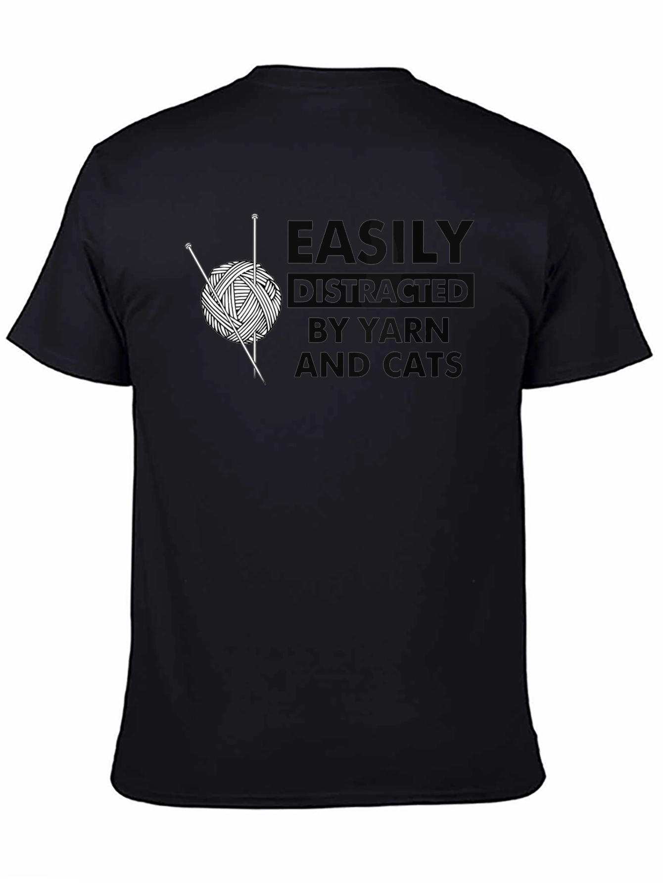 Easily Distracted By Yarn and Cats T-Shirt