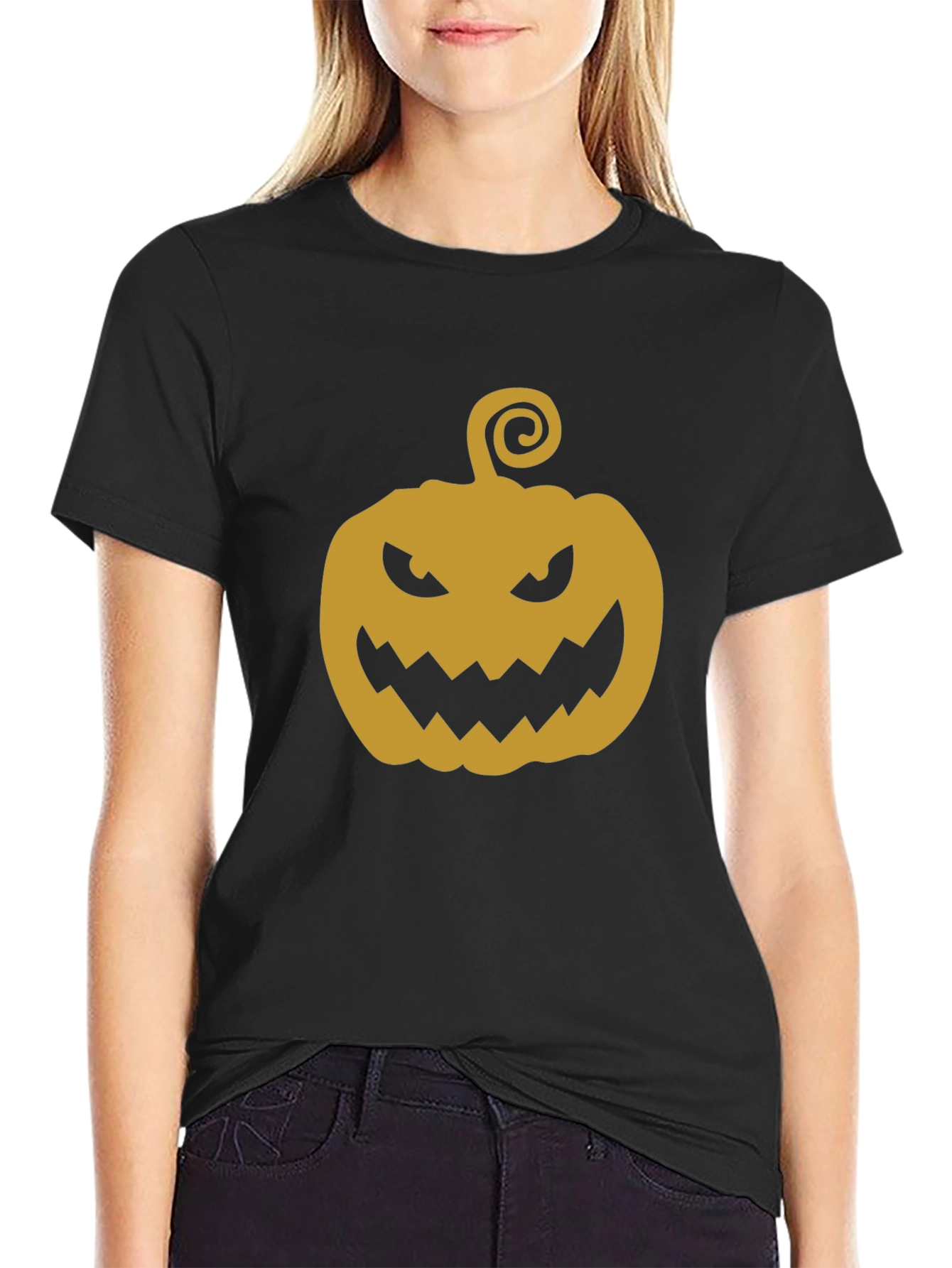 Halloween Pumpkin Graphic Tee - Spooky Season Shirt