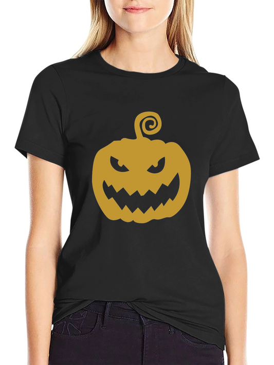 Halloween Pumpkin Graphic Tee - Spooky Season Shirt