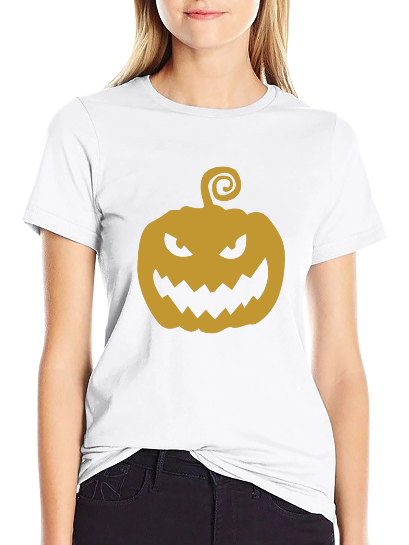Halloween Pumpkin Graphic Tee - Spooky Season Shirt