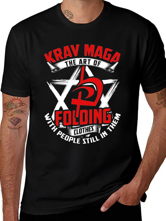 Krav Maga T-Shirt: Folding Clothes - Martial Arts Humor