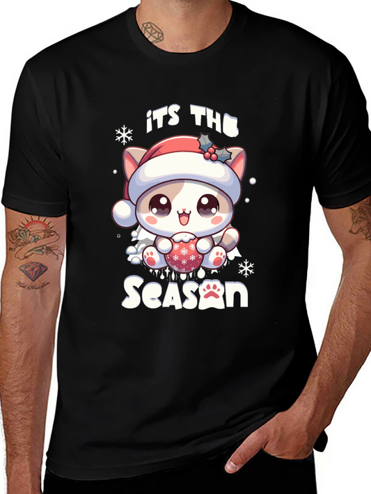 Its The Season Cute Christmas Cat T-Shirt