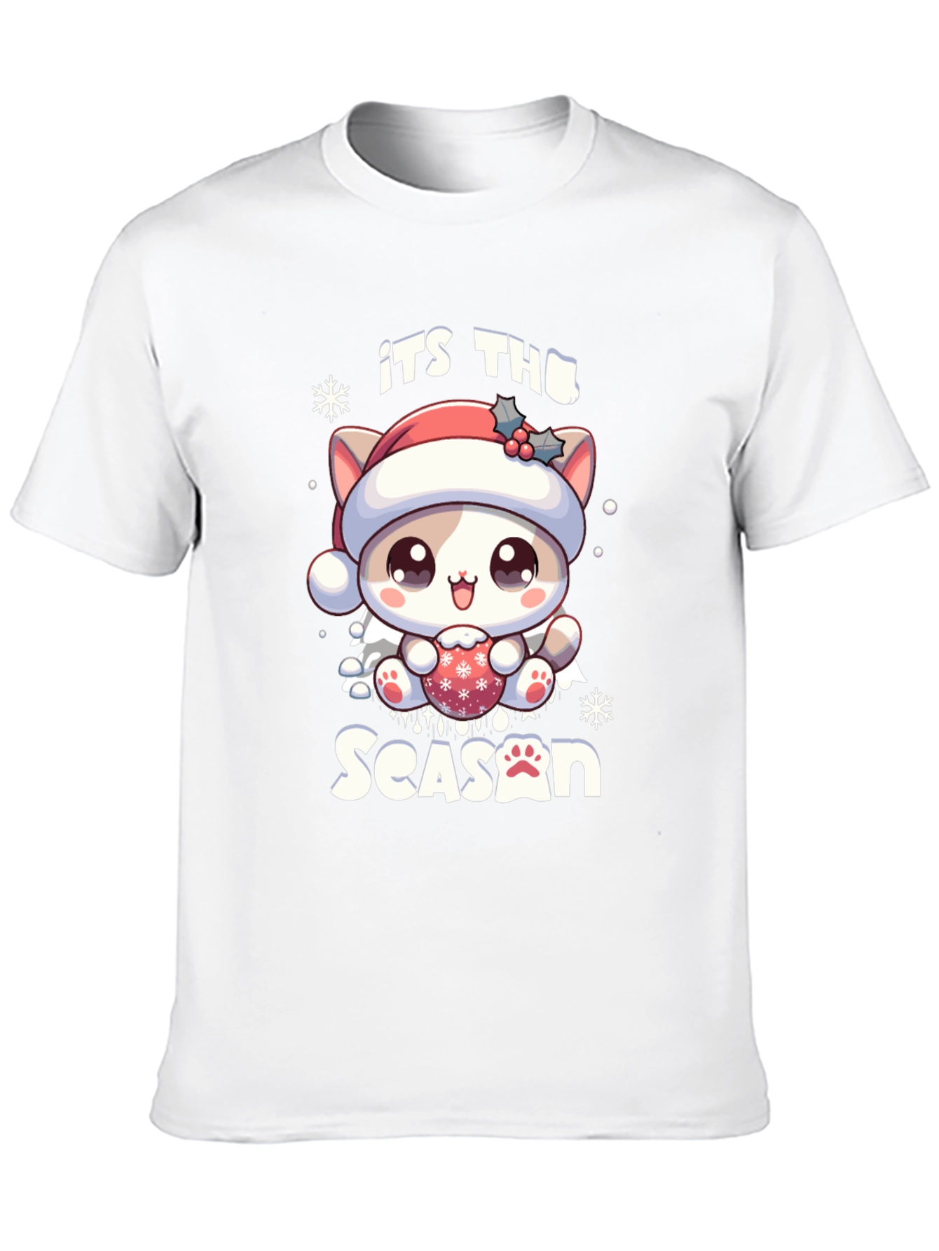 Its The Season Cute Christmas Cat T-Shirt