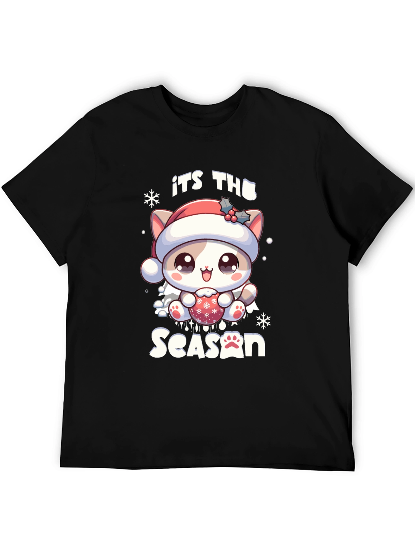 Its The Season Cute Christmas Cat T-Shirt