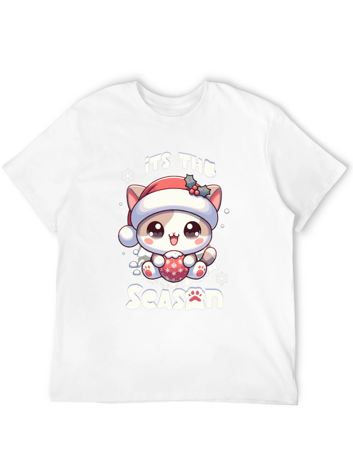 Its The Season Cute Christmas Cat T-Shirt