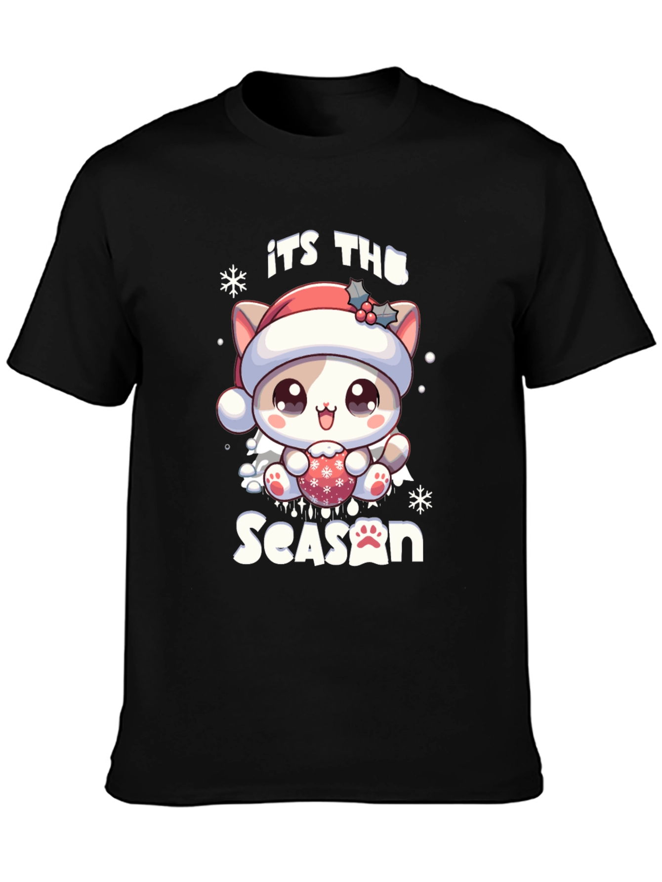 Its The Season Cute Christmas Cat T-Shirt