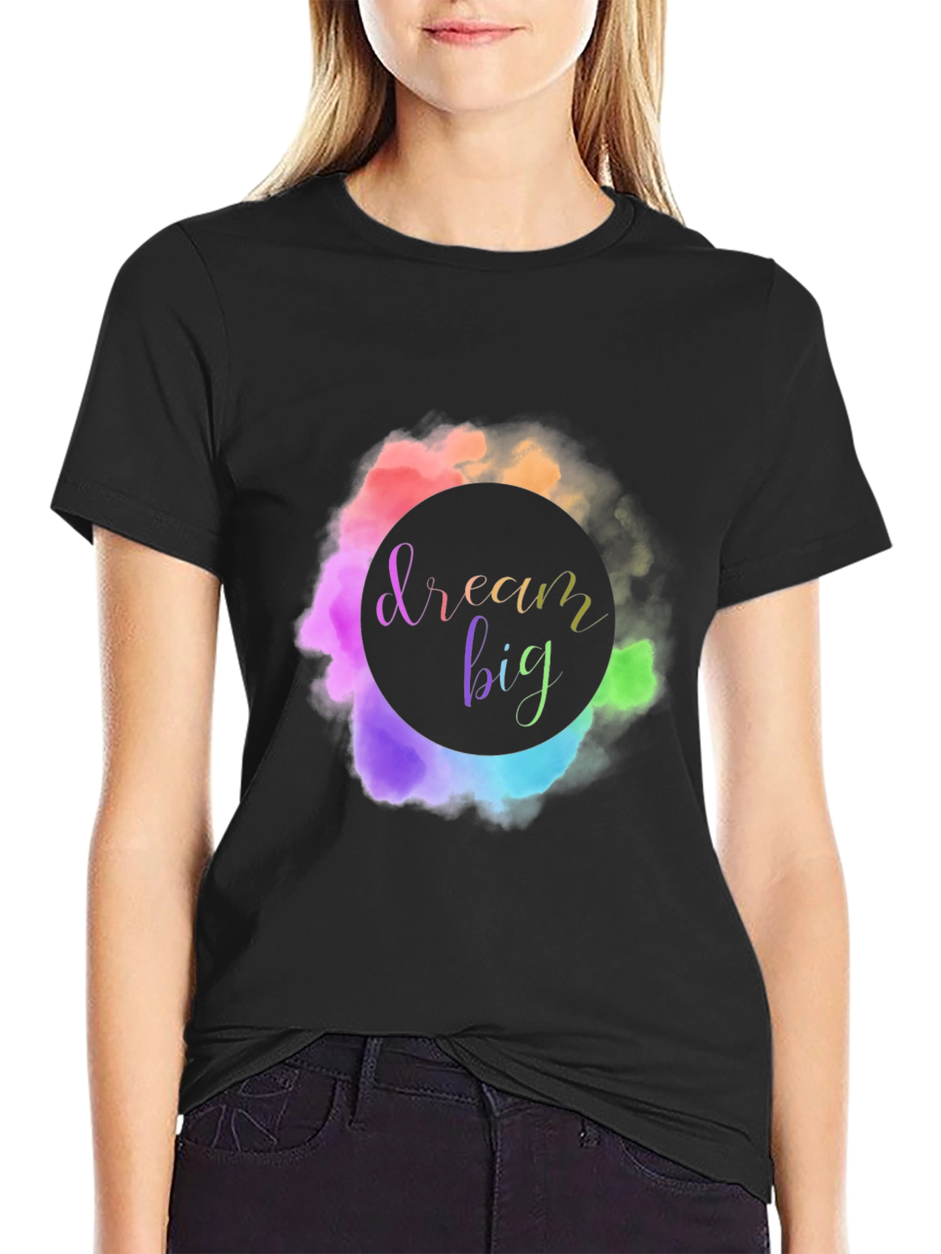 Dream Big Graphic Tee - Stylish Black T-Shirt