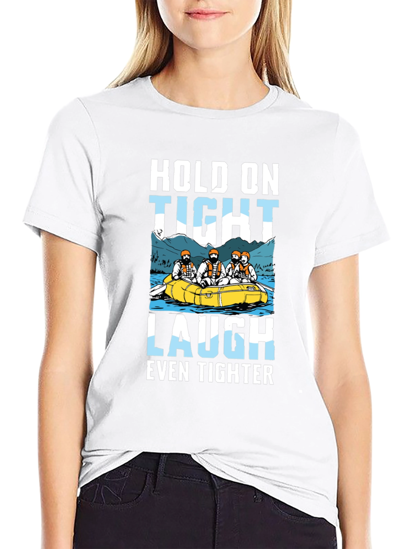 Hold On Tight Rafting Graphic Tee