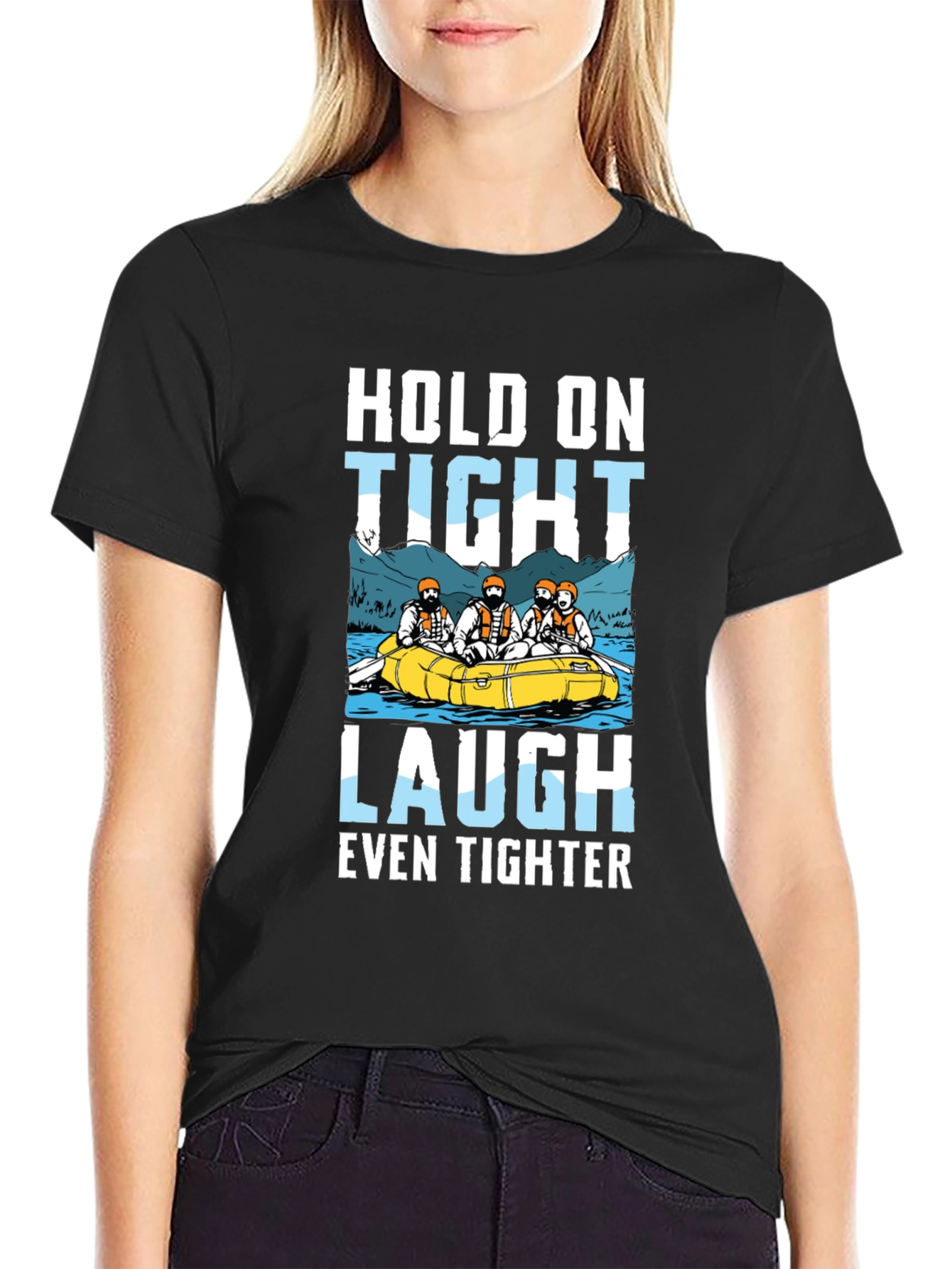 Hold On Tight Rafting Graphic Tee
