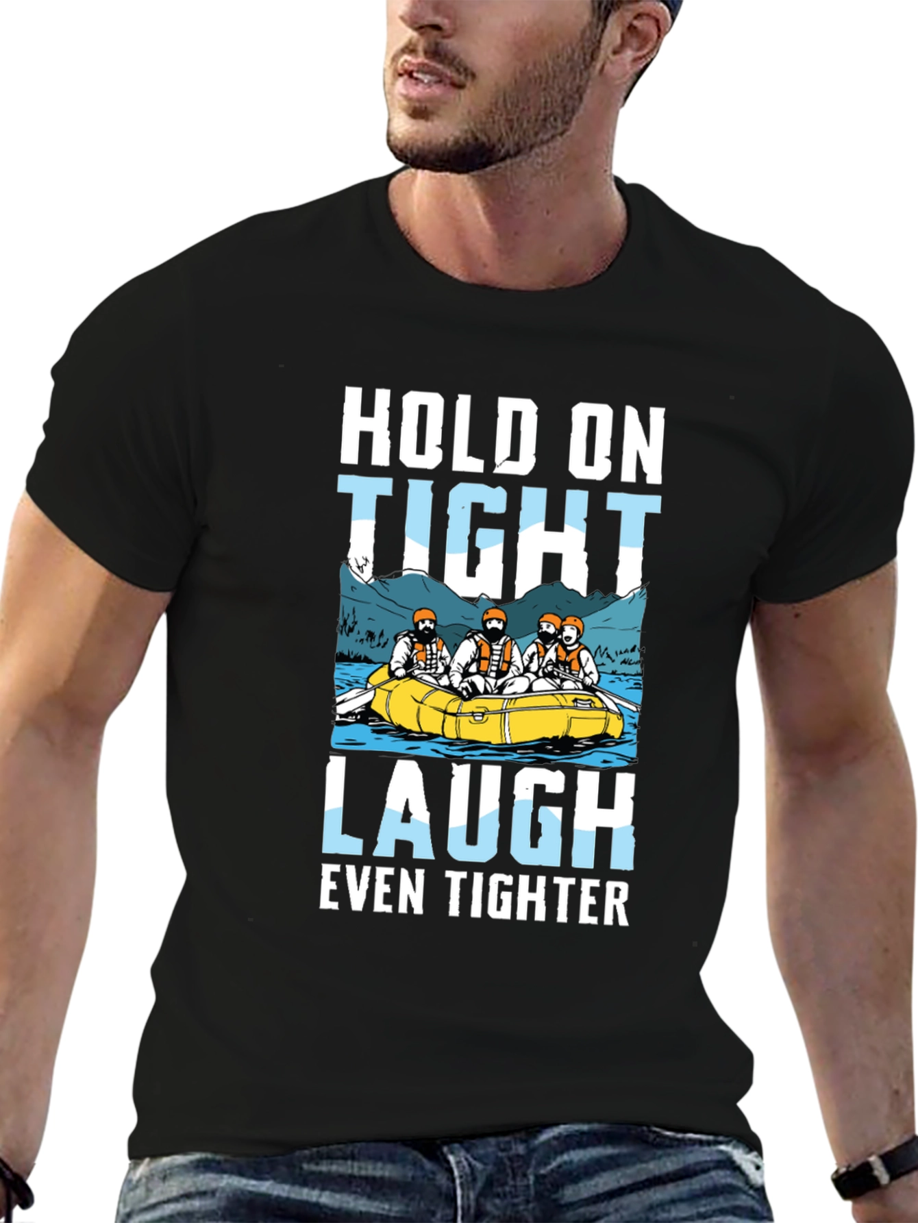 Hold On Tight Rafting Graphic Tee