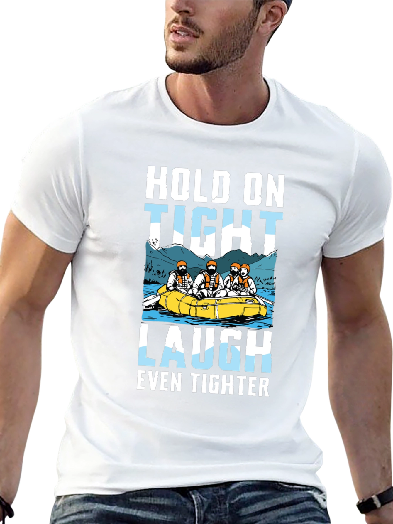 Hold On Tight Rafting Graphic Tee