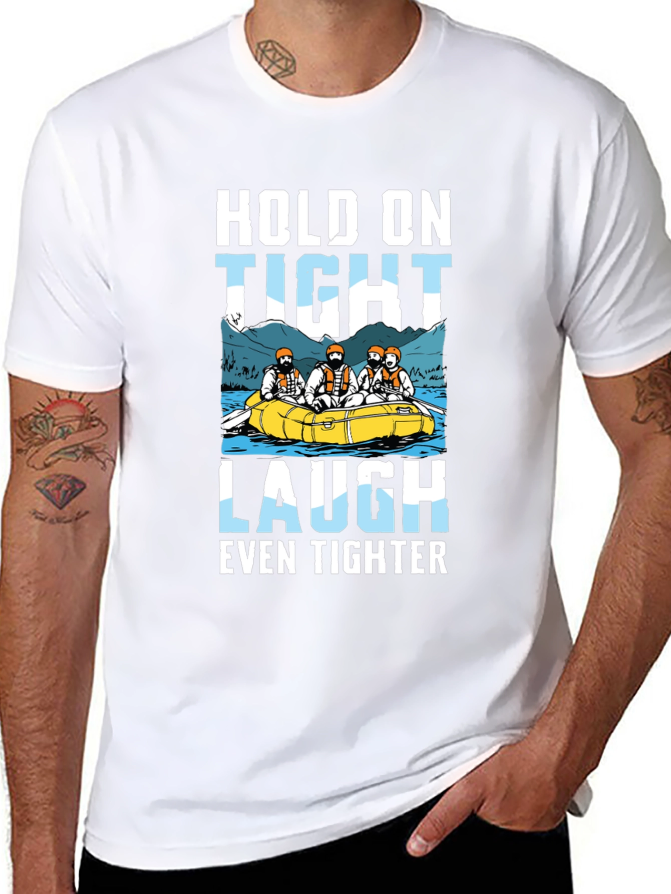 Hold On Tight Rafting Graphic Tee