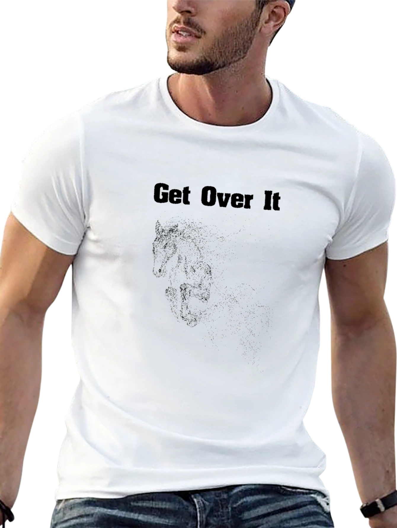 Get Over It T-Shirt - Black Graphic Tee