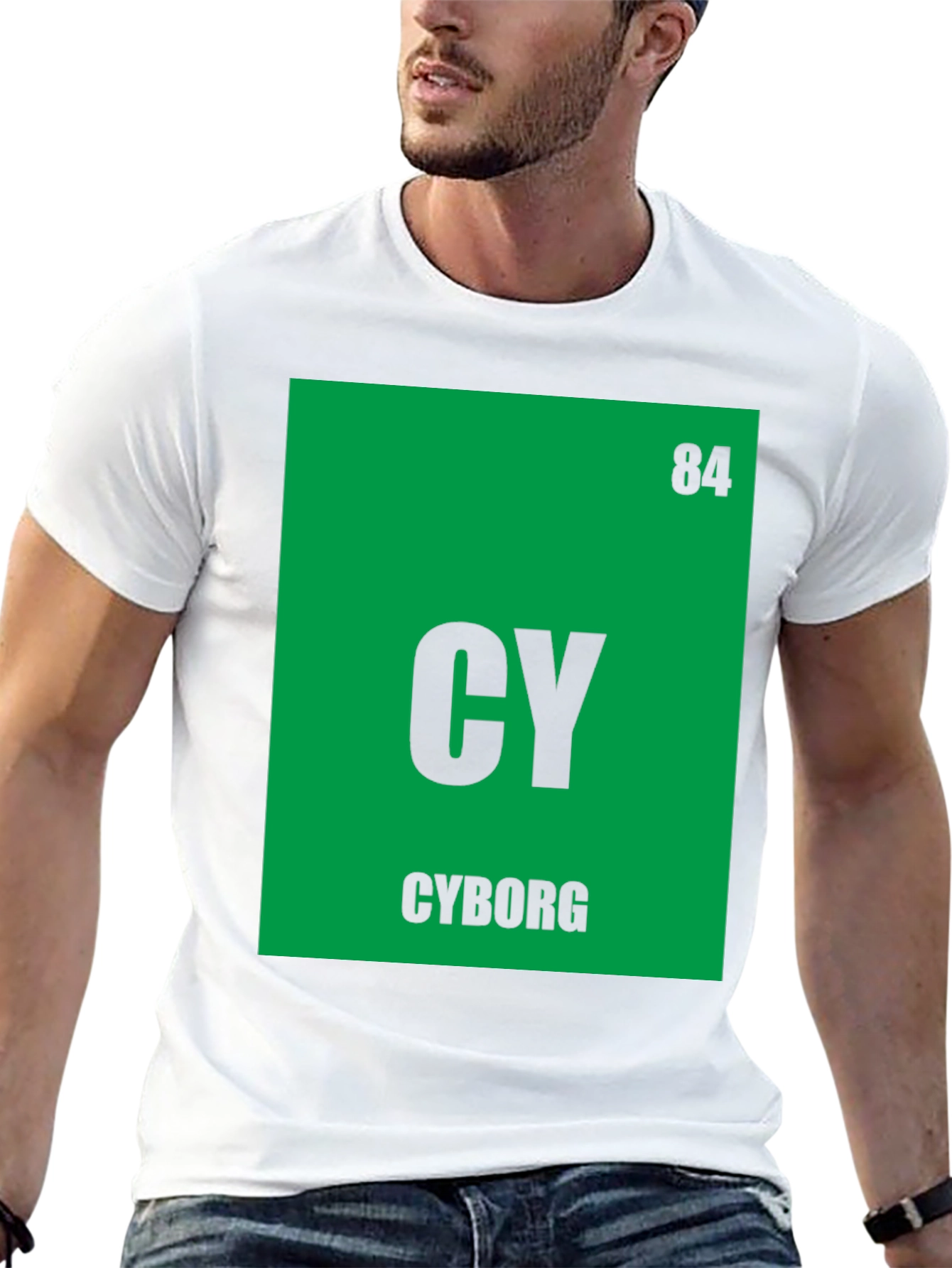 Cyborg Periodic Table T-Shirt - Geeky Sci-Fi Tee