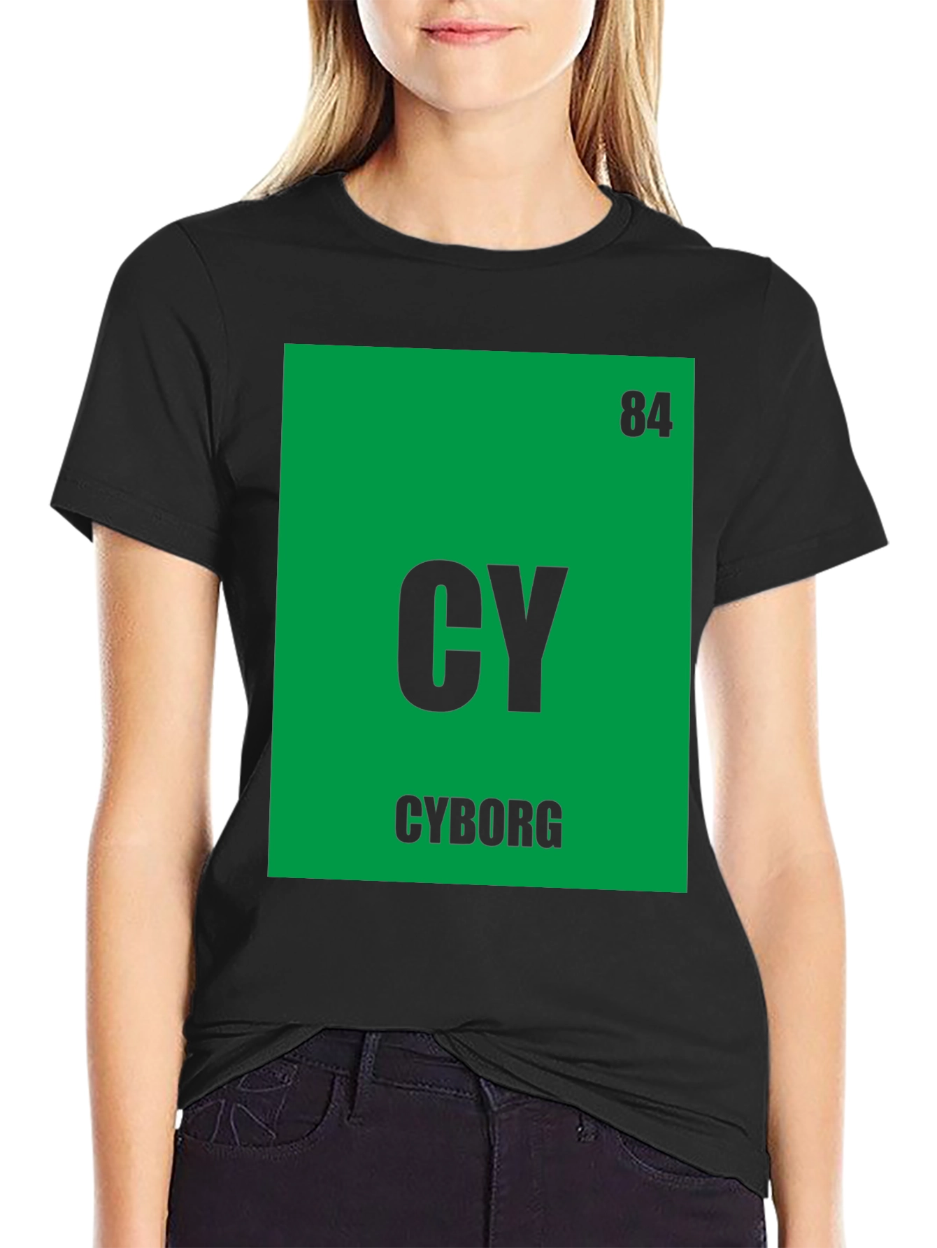Cyborg Periodic Table T-Shirt - Geeky Sci-Fi Tee