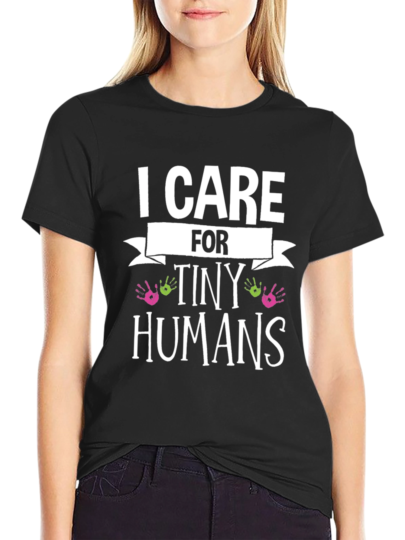 I Care for Tiny Humans Graphic T-Shirt