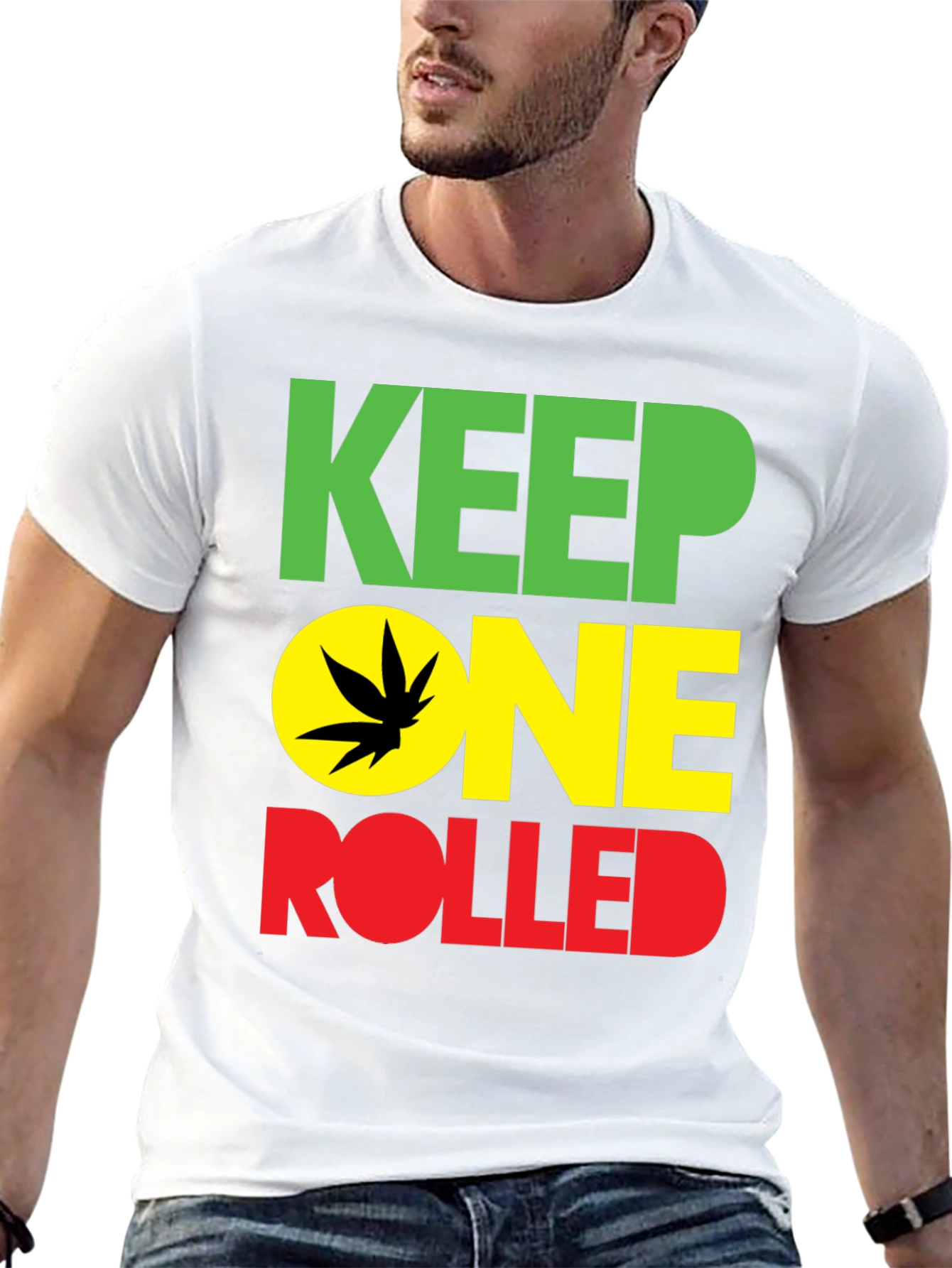 Keep One Rolled Black T-Shirt